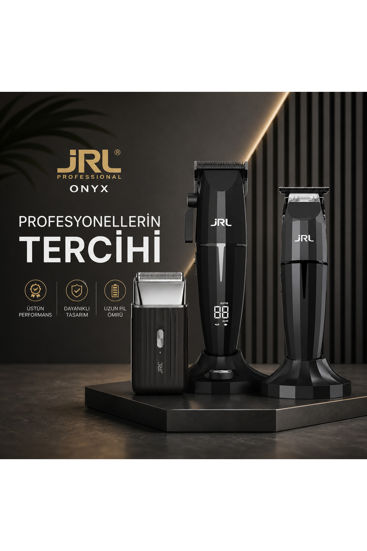 jrl ONYX Siyah Combo Set Saç Sakal Kesme Tıraş Makinesi - Fiyatı
