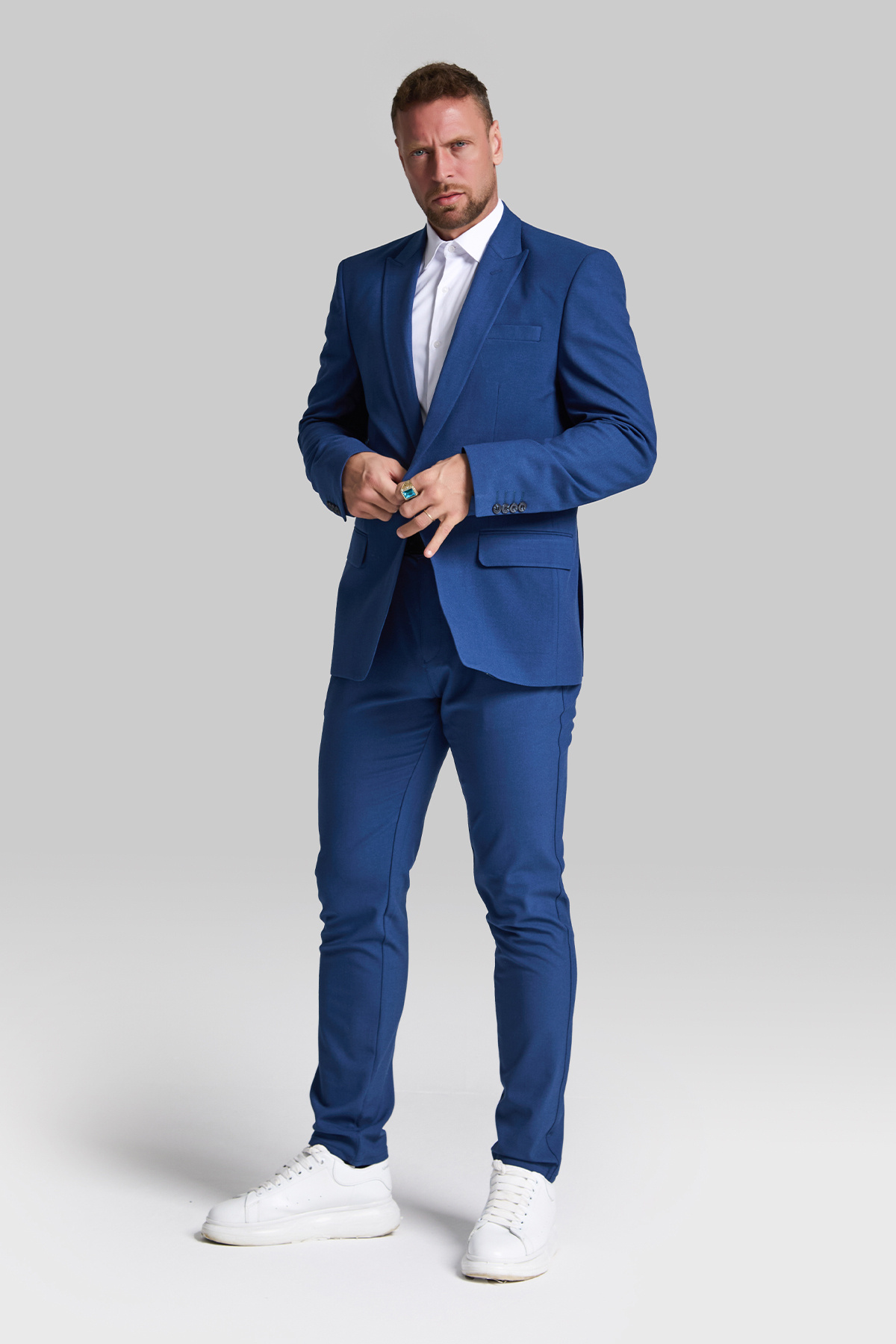 GustmanModa Indigo Slim Fit Suit