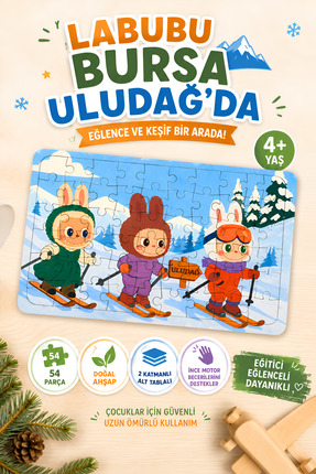 caps 54 Parça Ahşap Puzzle & Yapboz   Karakterleri Bursa Uludağ'da - Uludag i...