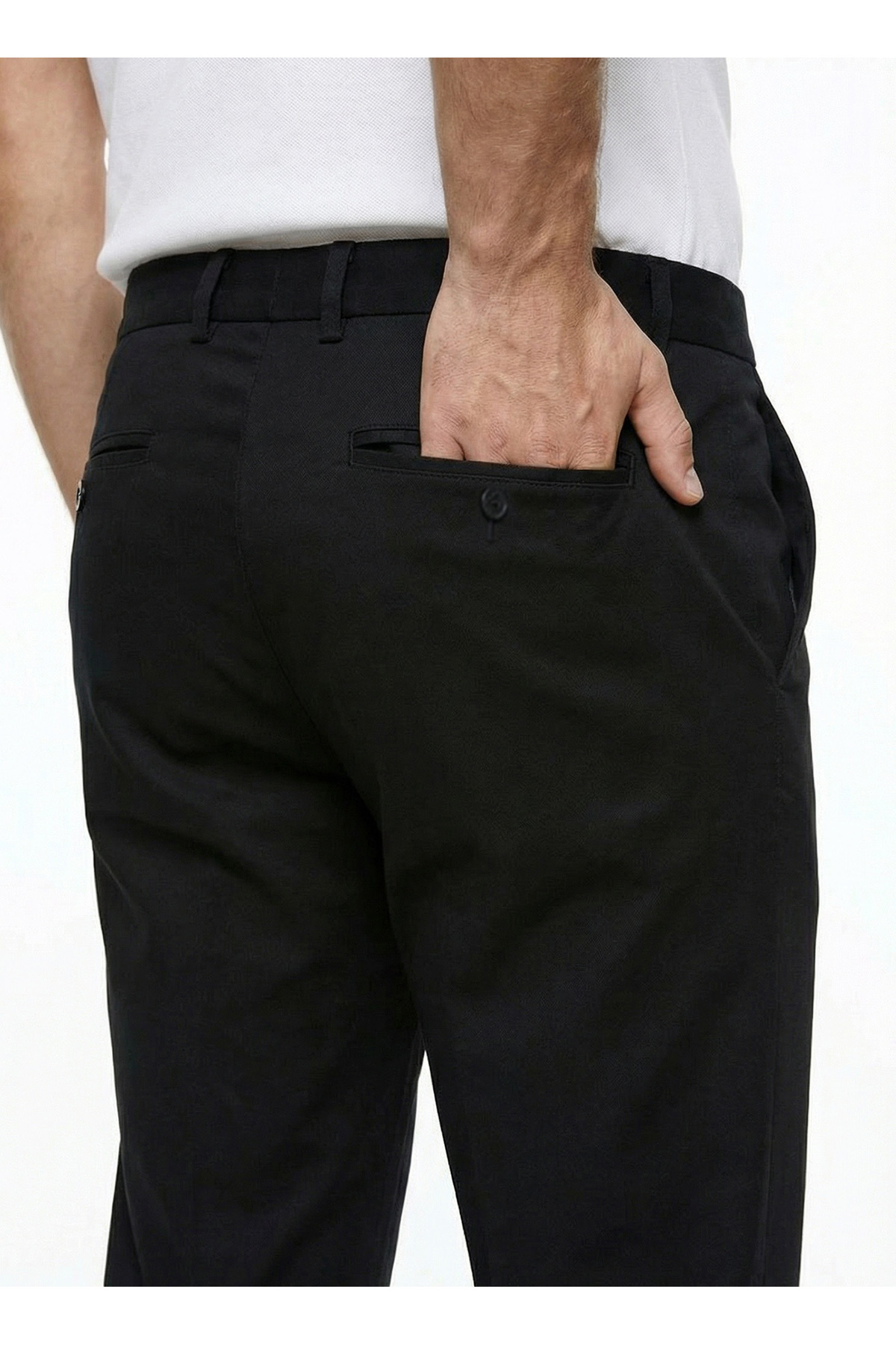 Siyah Erkek Slim Fit Chino Pantolon F6SM-PNT 2501 — مشکی 5003328531 — تصویر 5 از 8