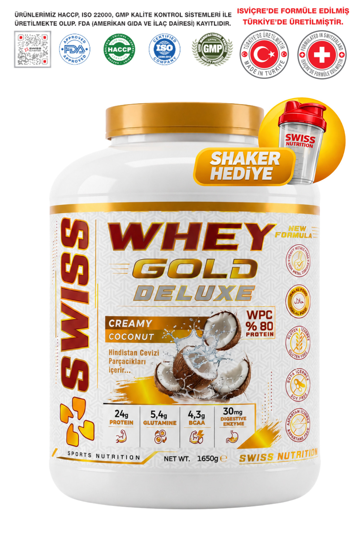 Swiss Nutrition WPC80-%80 Protein-Whey Gold Deluxe Series Protein
