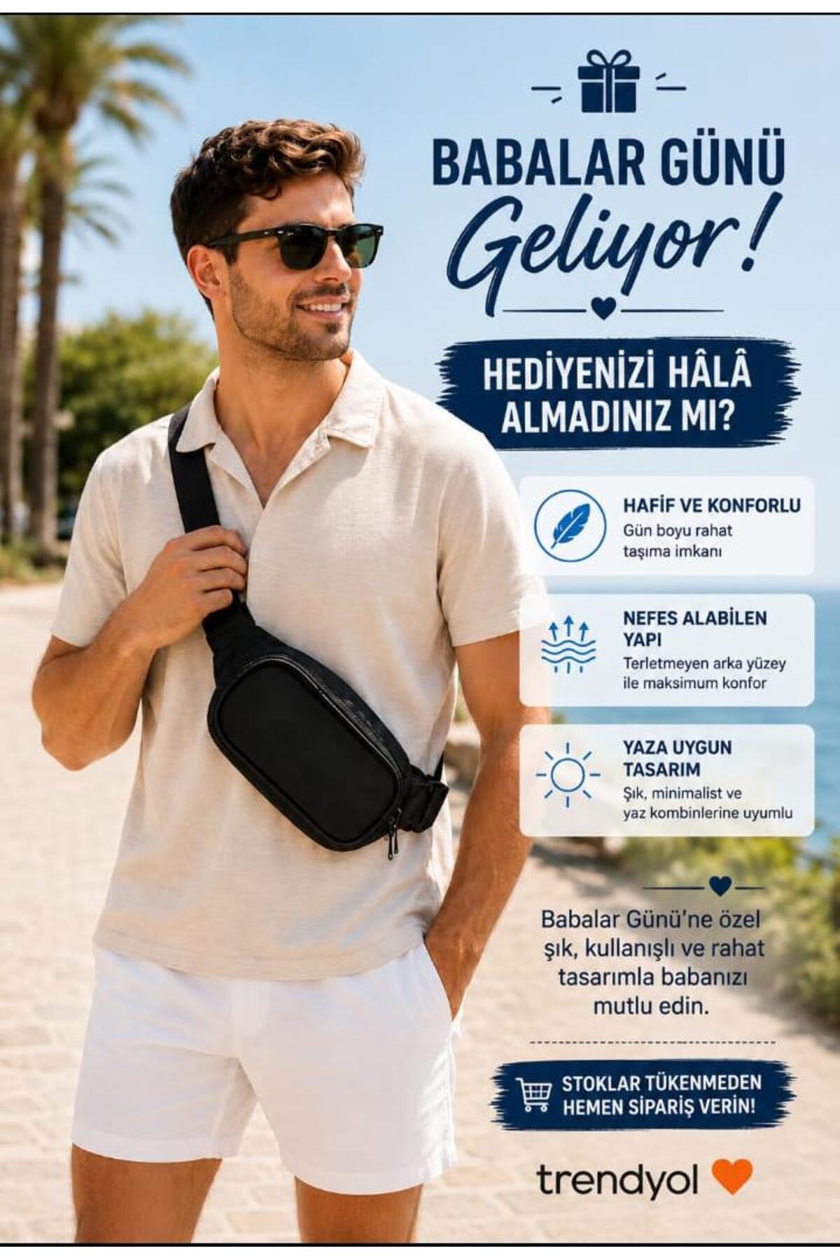 Sofia Erkek Unisex Crossbag body Yürüyüş Günlük Siyah Bel Çantası