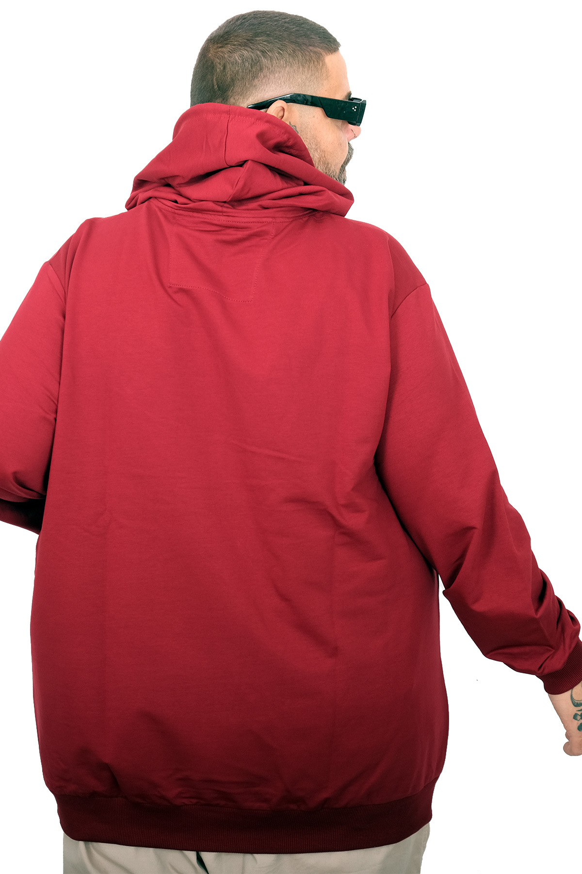 ModeXL Mode XL Büyük Beden Eşofman Üstü 2ip Basic 20569 Bordo görsel 6