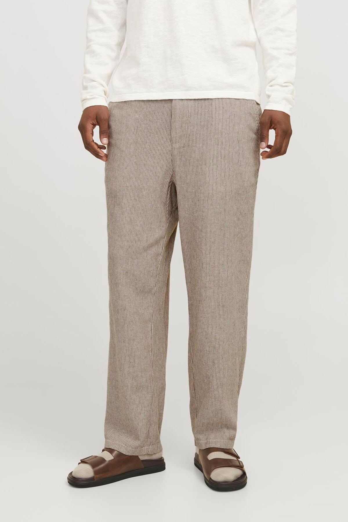 شلوار مردانه چینو ترکیبی کتان - کارل جک اند جونز شلوار Jack & Jones