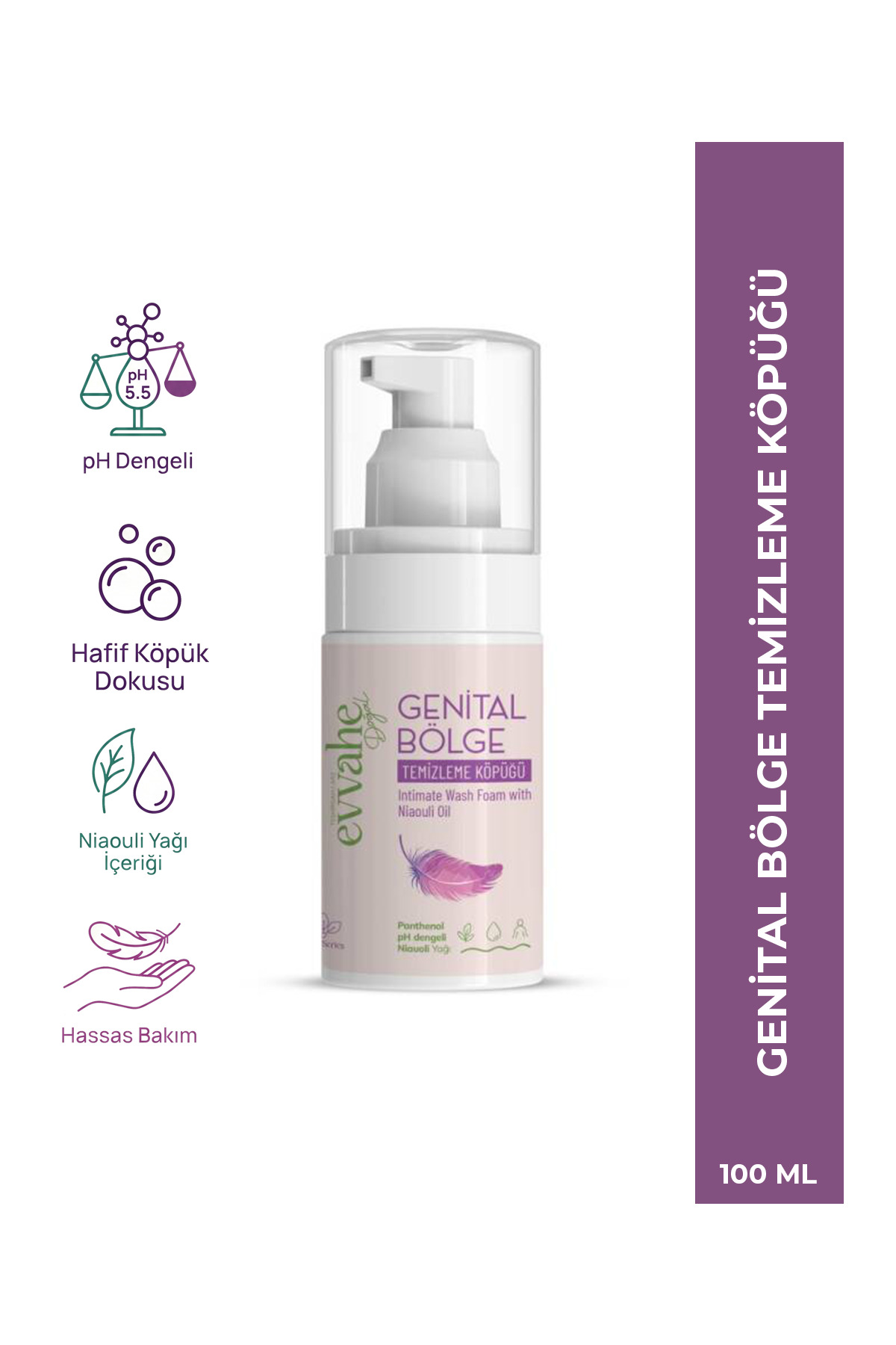 EVVAHE DOĞAL Dış Genital Bölge Yıkama Köpüğü 100ml — 541