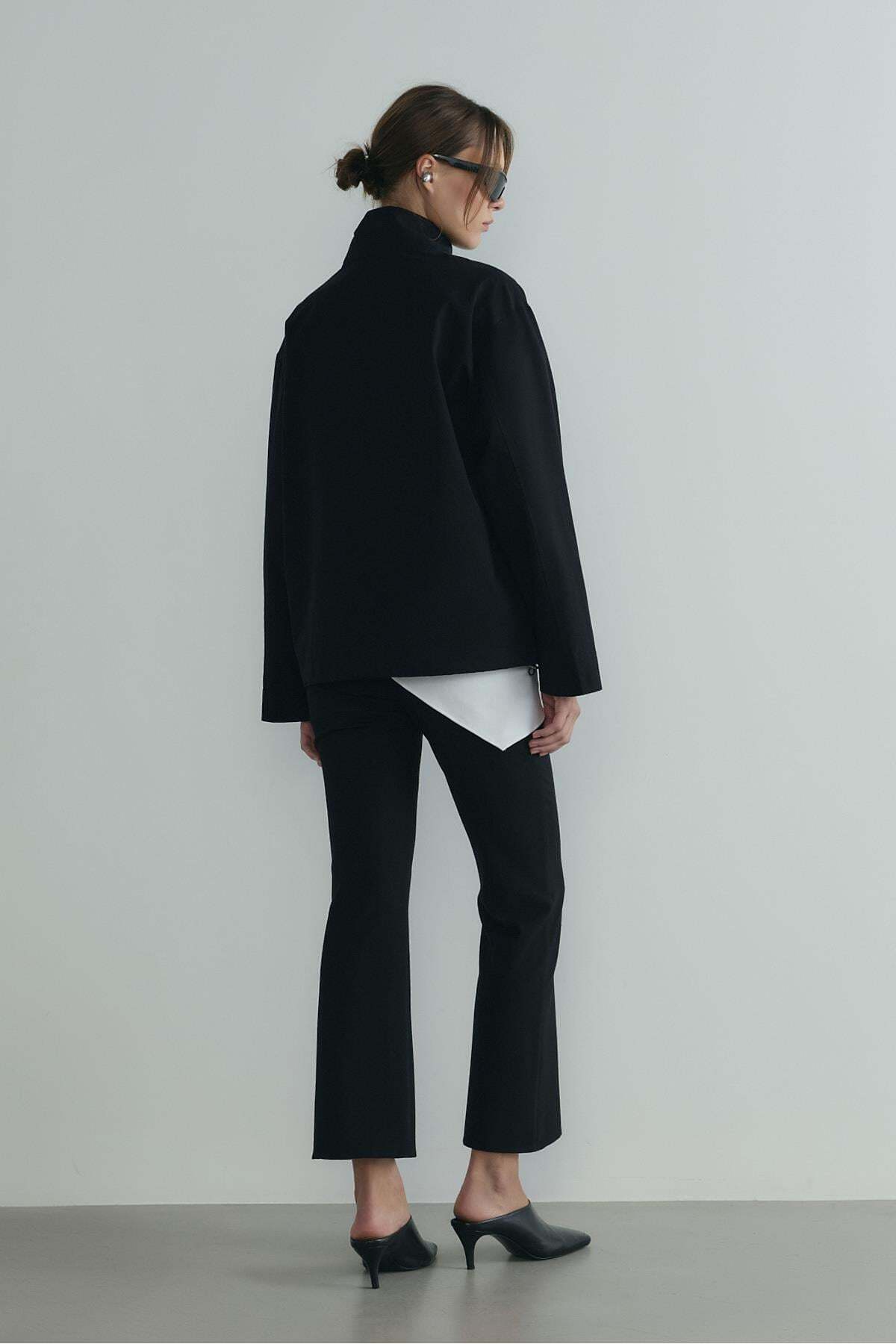Suud Collection Siyah Janet Flare Pantolon görsel 6
