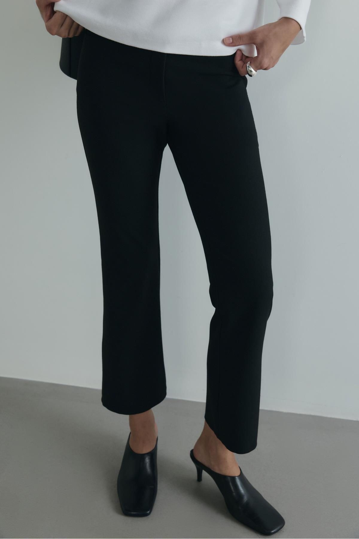 Suud Collection Siyah Janet Flare Pantolon görsel 3
