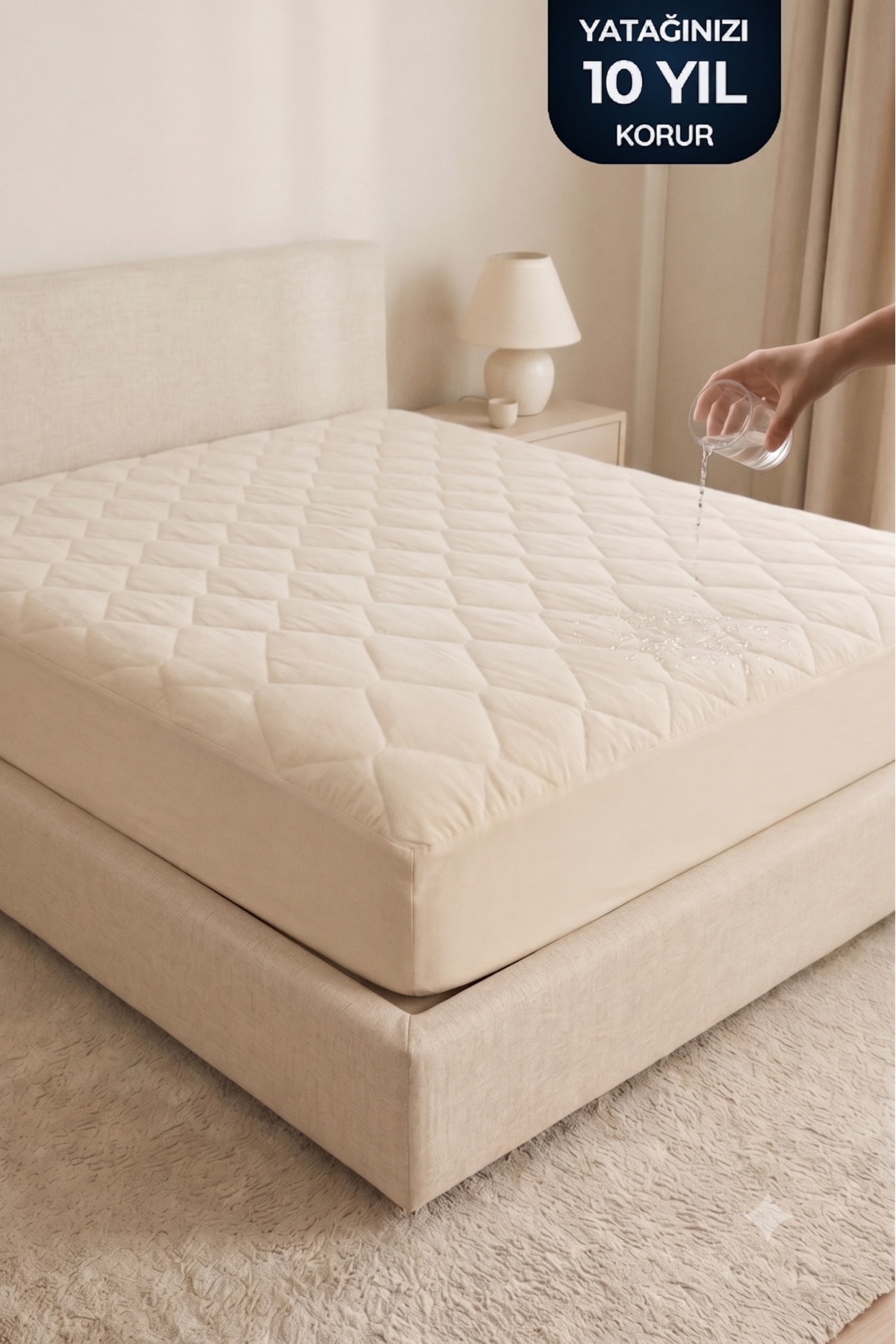 Mattress Mattress Mattress Cotton Quilted Fitted Full Edge Liquidproof Mattress Protector Ecru