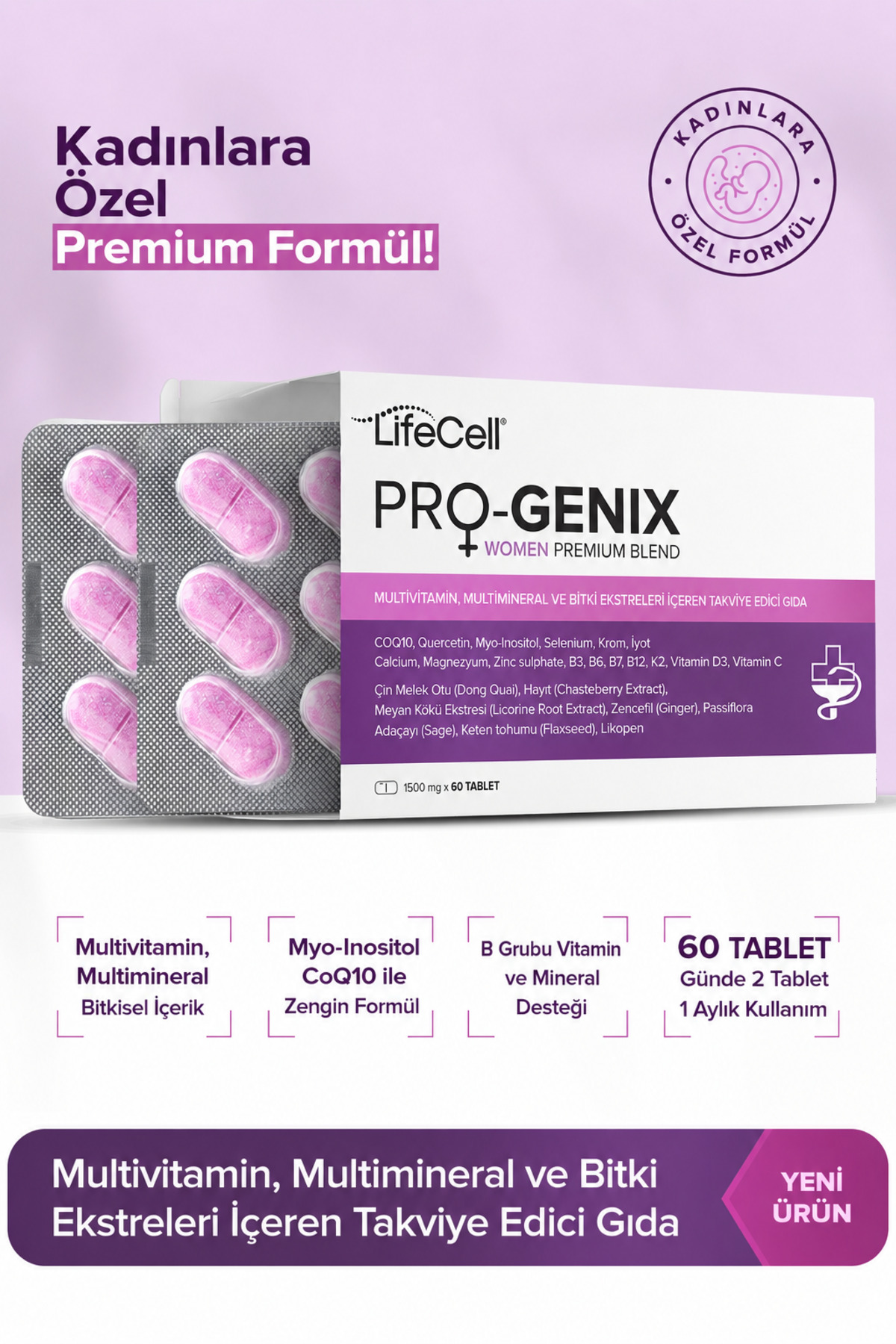 Lifecell Pro-Genix Women | Kadınlar İçin Multivitamin