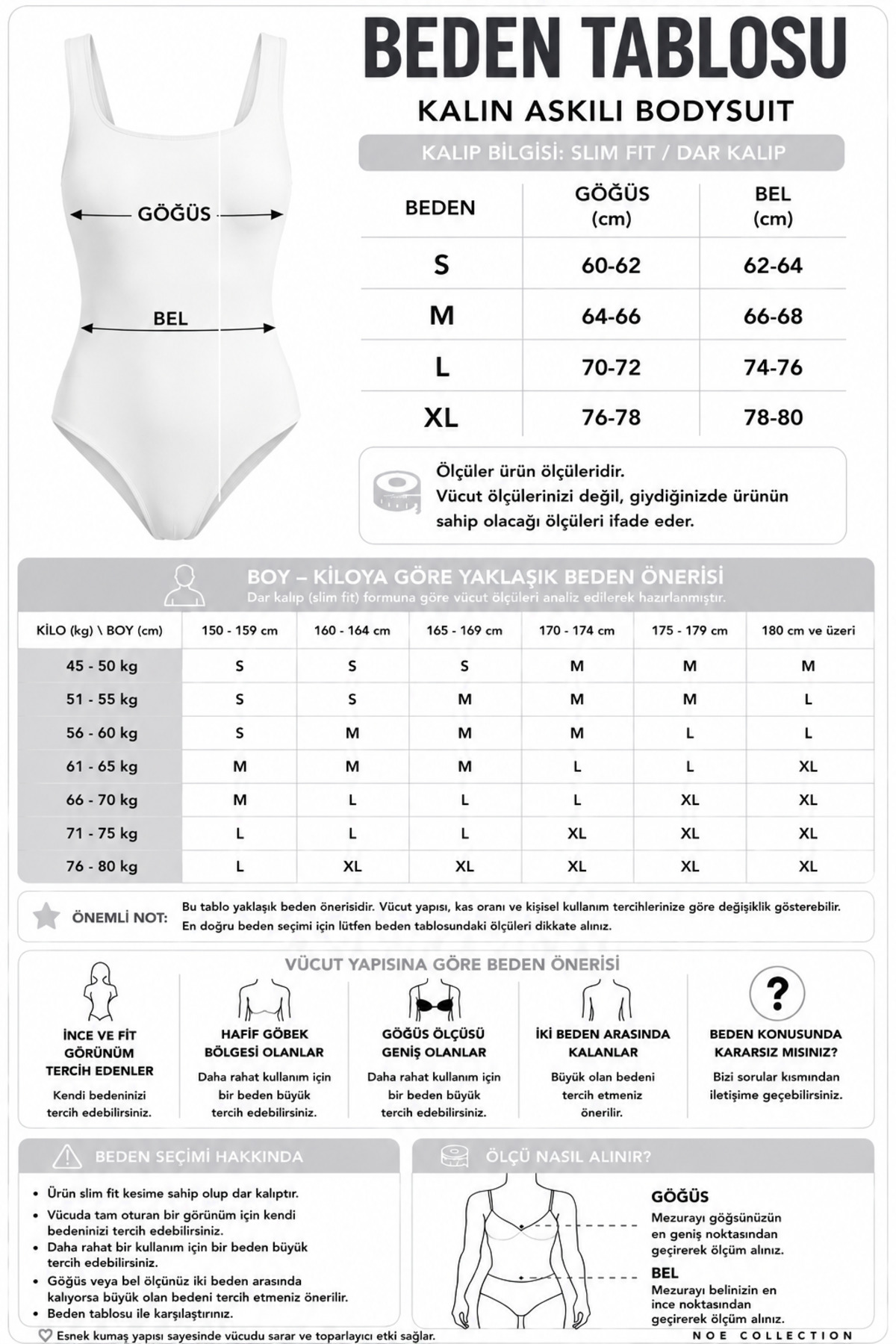 Kadın Kare Yaka Kalın Askılı Çıtçıtlı Body Slim Fit Dar Kalıp Likralı Bodysuit - Beyaz 5