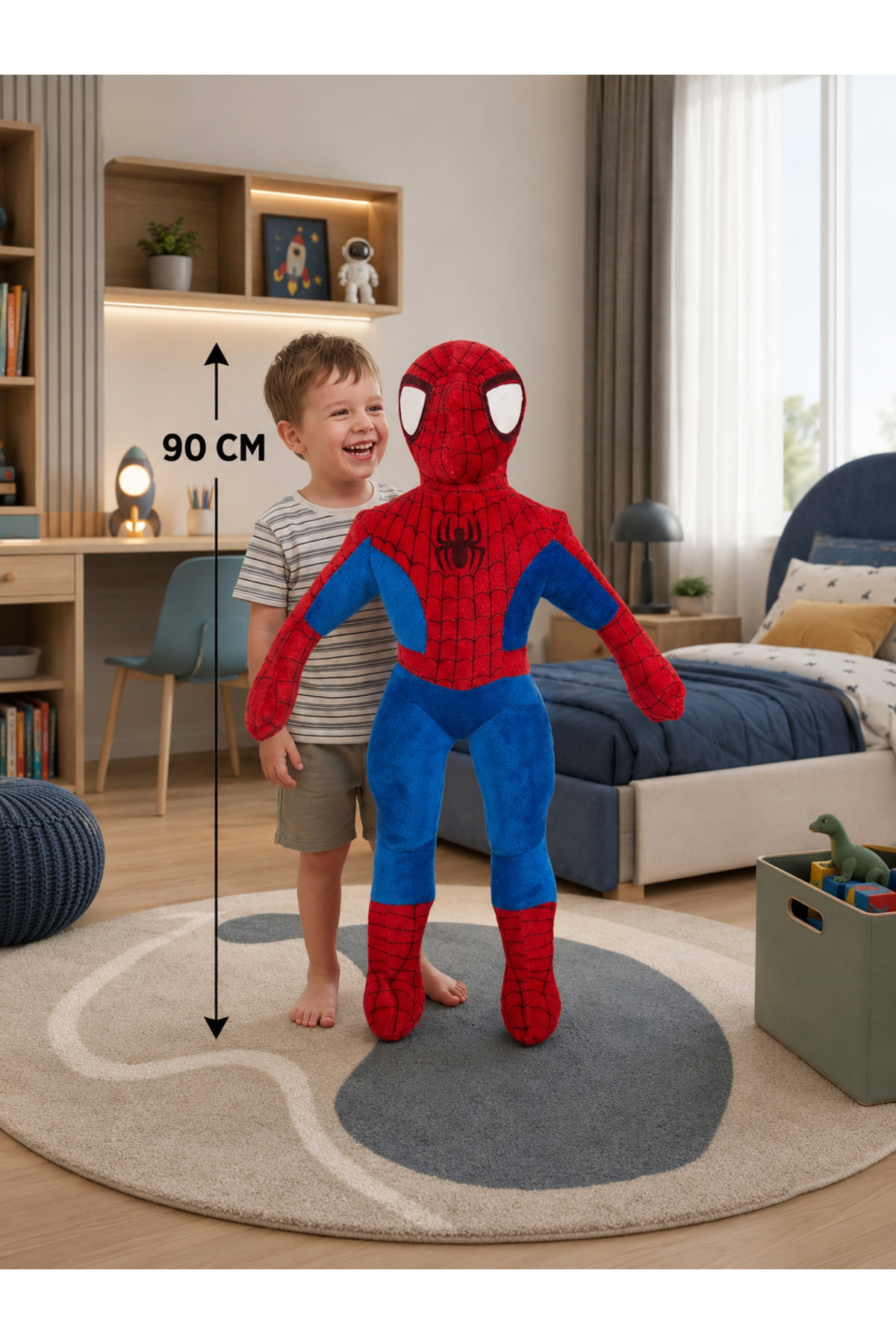 Toyzoy Toys Örümcek Adam Peluş Oyuncak 100 cm Dev Boy - Yumuşak