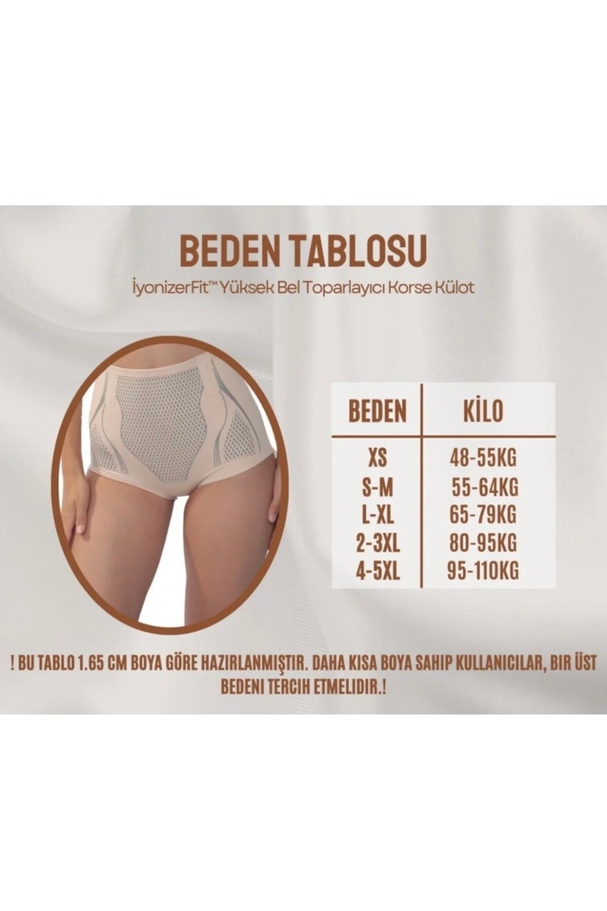 Aznime Popo Sıkılaştırıcı İyonizer Dikişsiz Yüksek Bel Korse Külot görsel 5