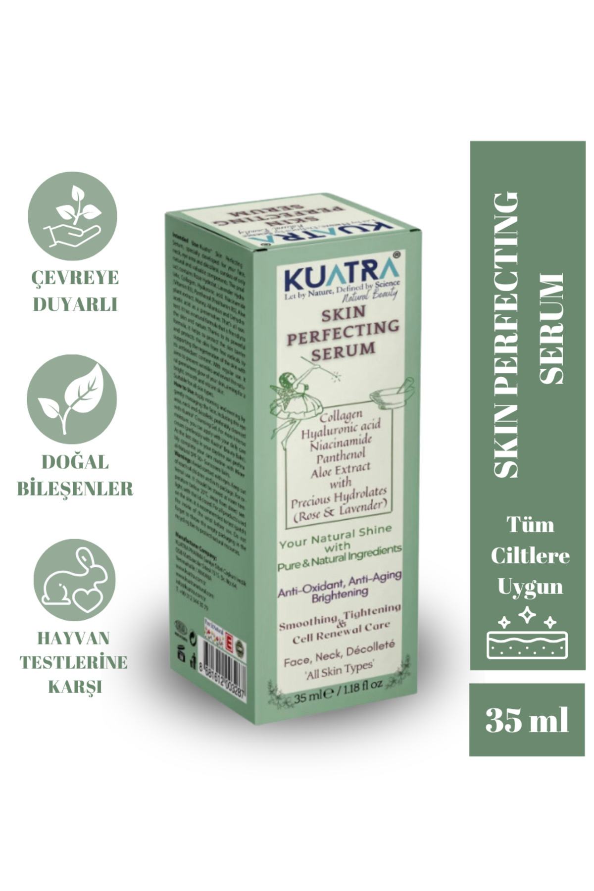 Skin Perfecting Serum (COLLAGEN - HYALURONİC ACİD- NİACİNAMİDE-PANTHENOL-ALOE-ROSE- LAVENDER) — TYC00319562794 — تصویر 3 از 9