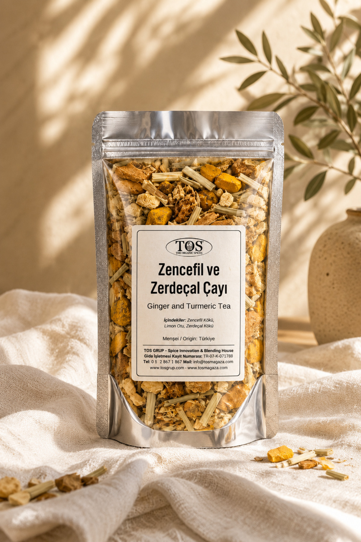 TOS The Organic Spices Zencefil ve Zerdeçal Çayı 100 gr (1. Kalite