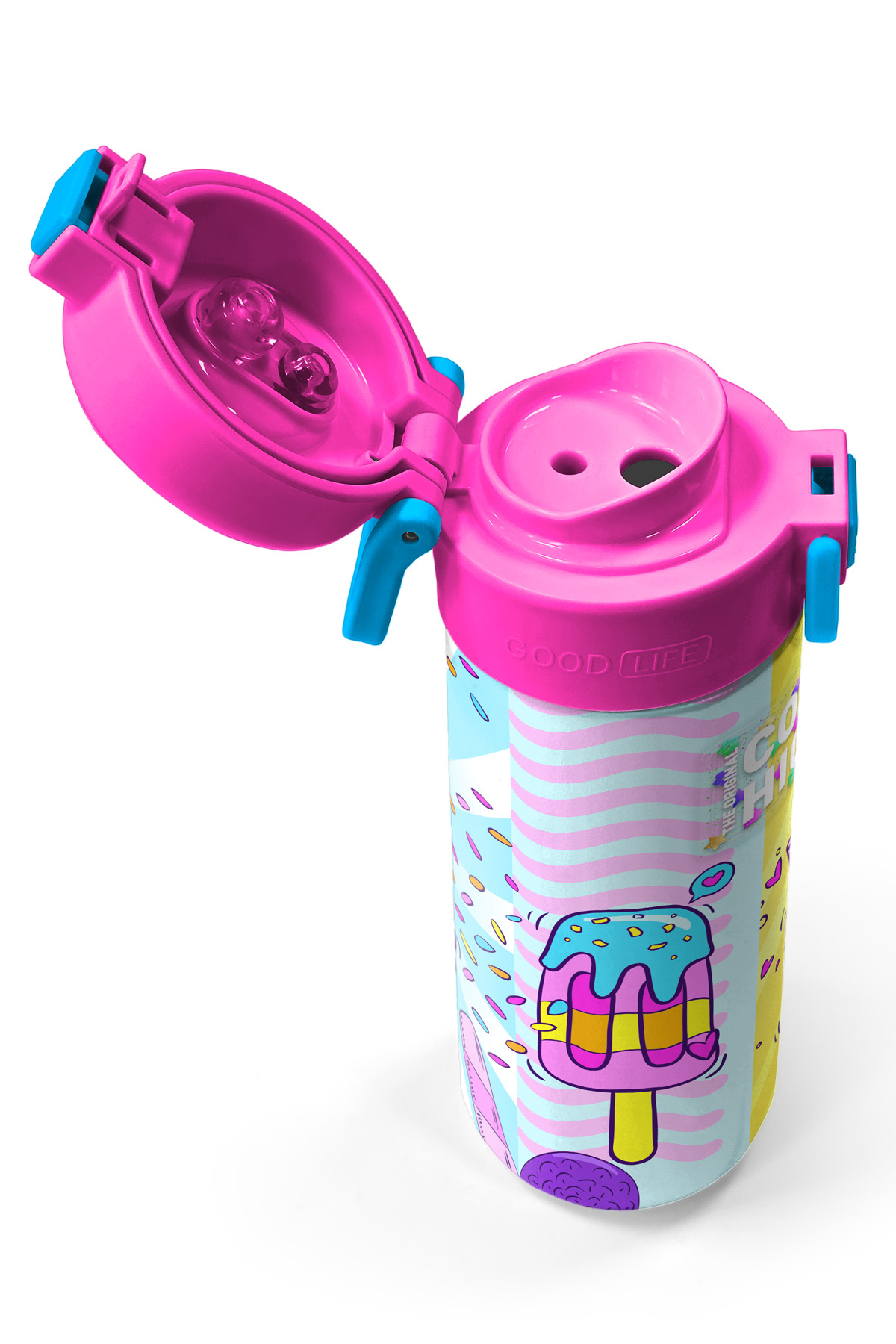 Kids Mixed Dondurma Desenli Pipetli ve Direkt İçim Çelik Termos 500 ml 31809
