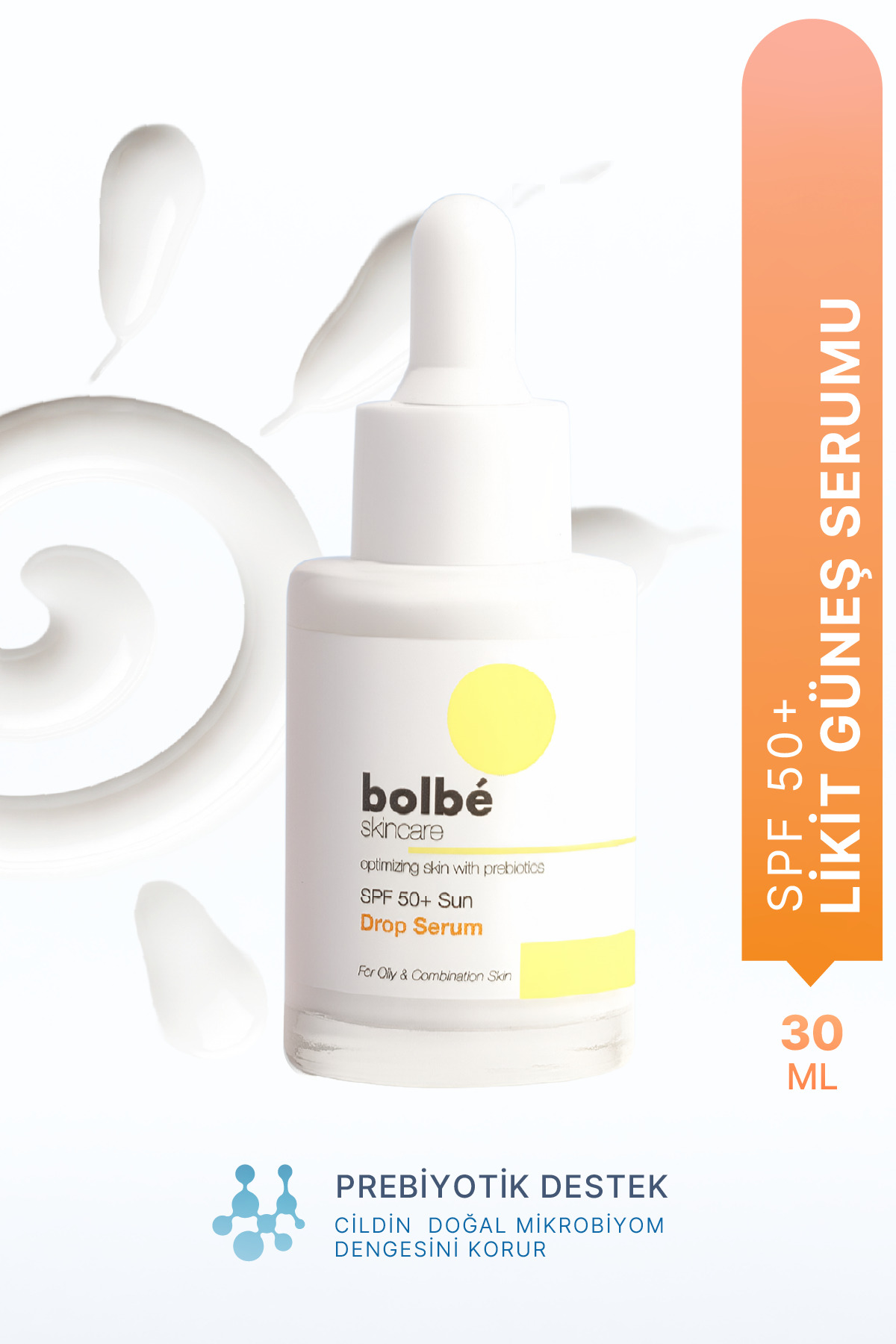 bolbé skincare SPF 50+ Yüksek Korumalı Leke Karşıtı ve Günlük Güneş Serumu (Invisible Sun Fluid) Sun Drop - 30 ml — 6703c091efcba
