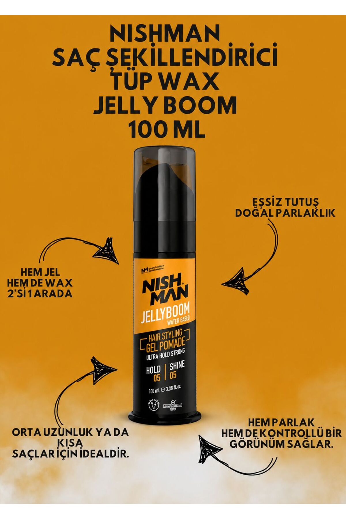 موم تیوبی ژله‌ای ژله‌ای، هم ژل و هم موم، ۲ در ۱/۱۰۰ میلی‌لیتر — NishmanJELLYBOOM — تصویر 3 از 4