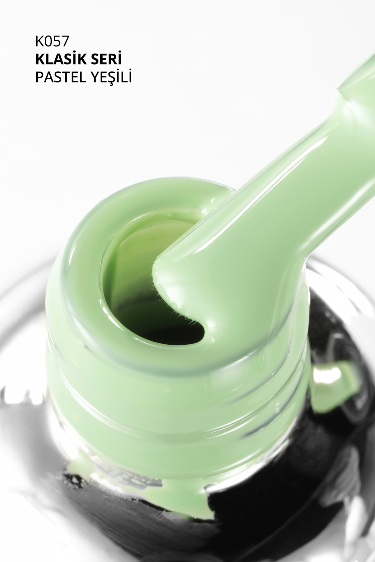Kalıcı Oje K057, Pastel Yeşili, 10 ml — سبز 8860101A01S09K057 — تصویر 4 از 8