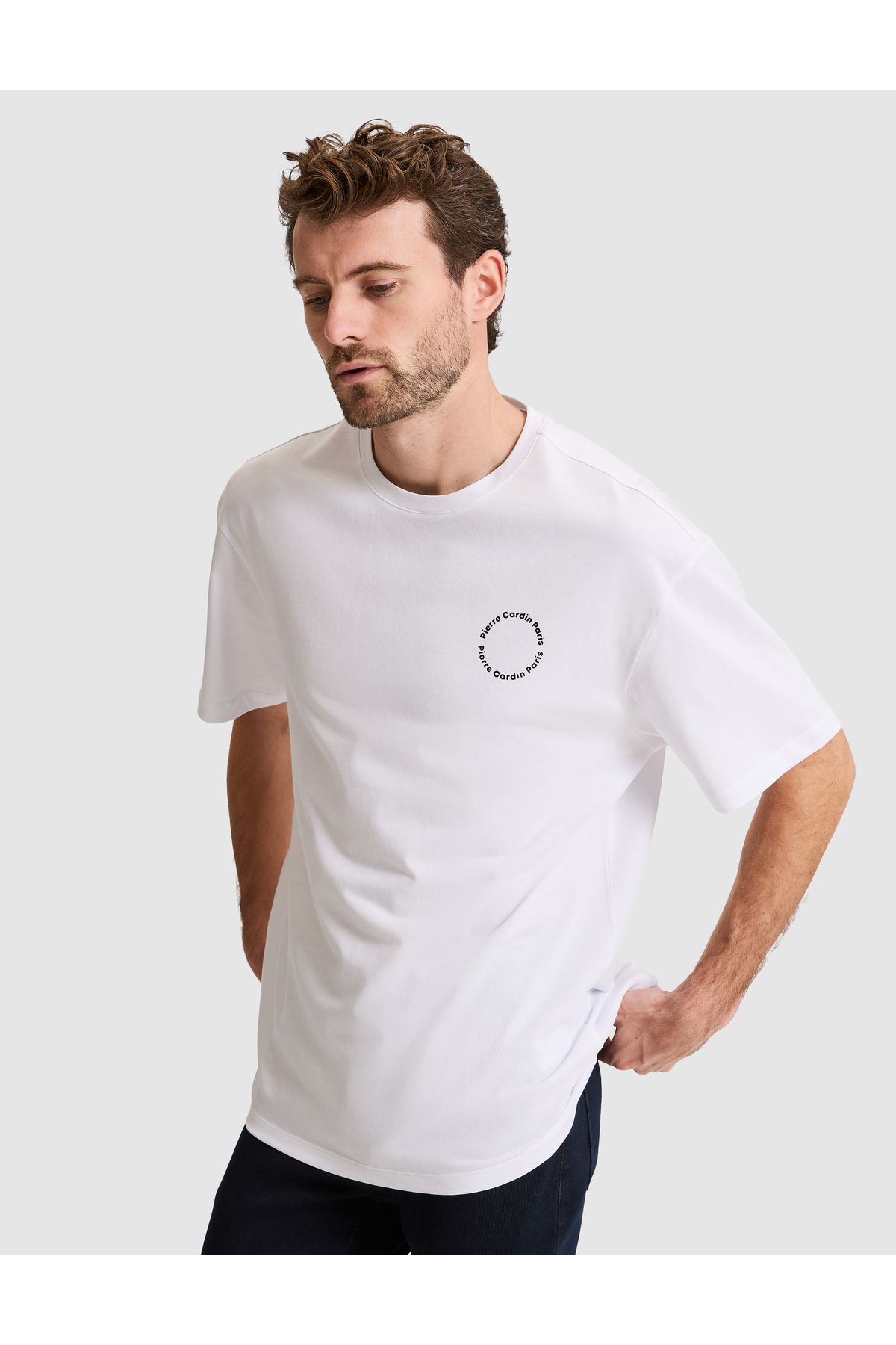 Pierre Cardin Beyaz Comfort Fit Bisiklet Yaka Tişört 50310076-VR013 görsel 3