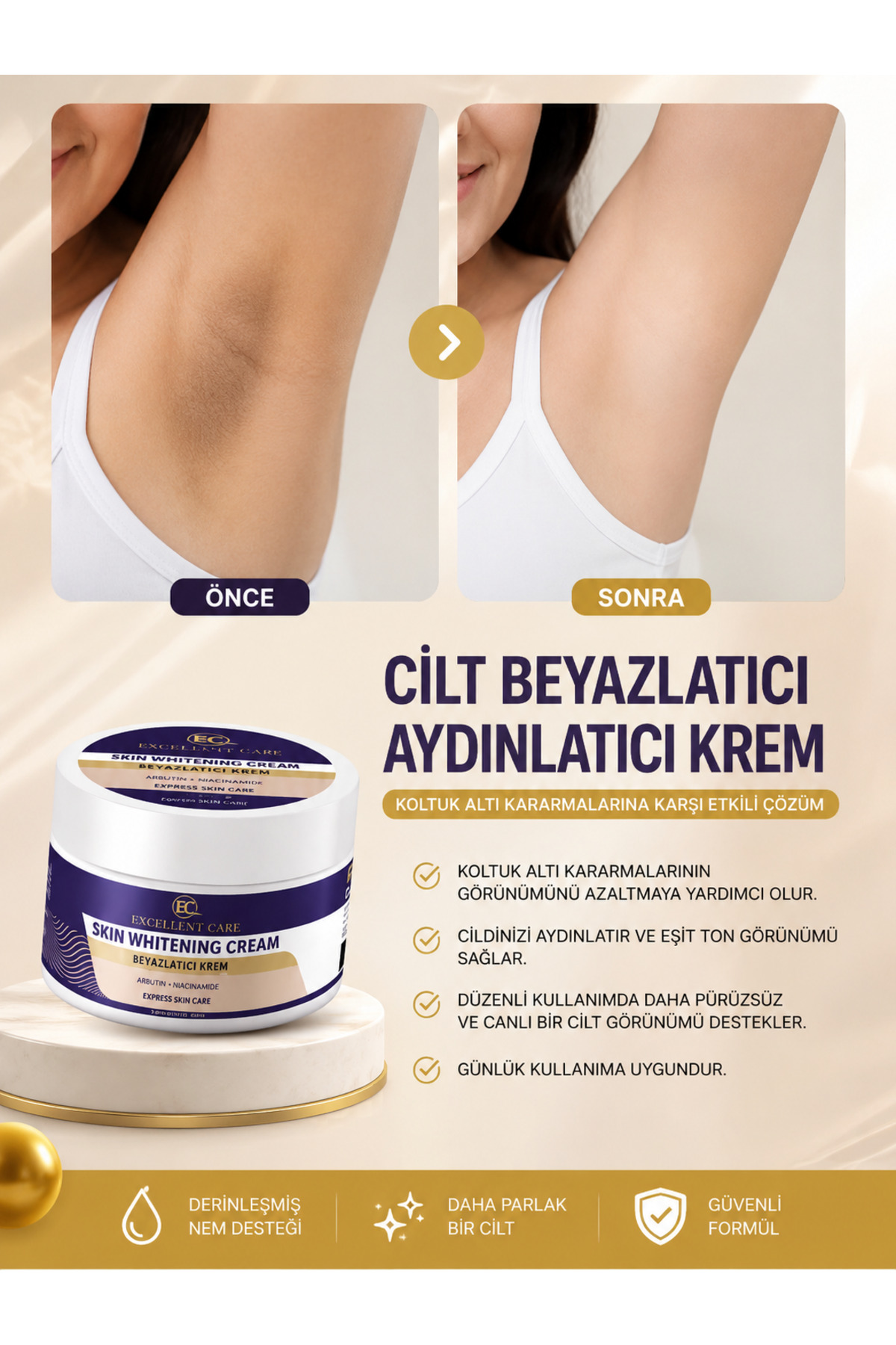 Cilt Beyazlatıcı Leke Karşıtı Krem — 100 ml care — تصویر 3 از 6