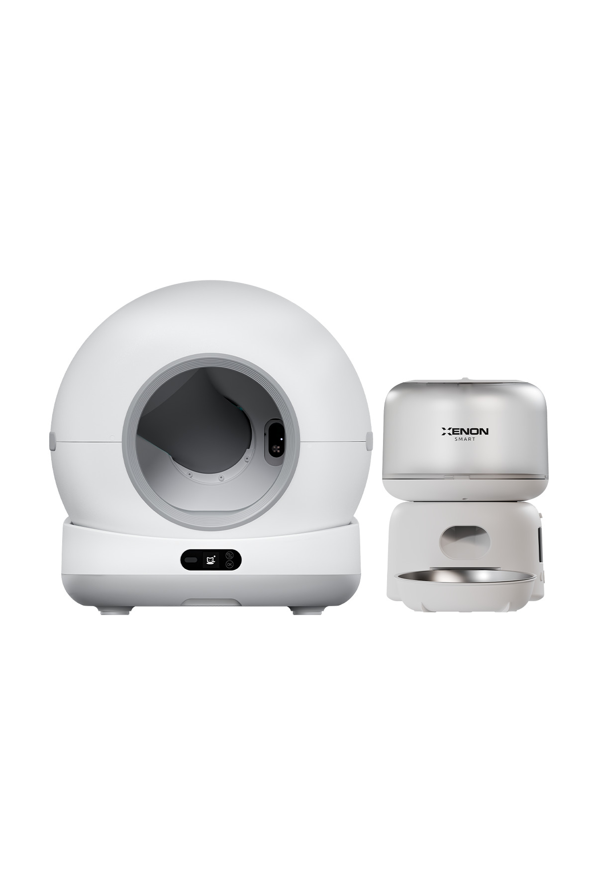 Xenon Smart Kedi Tuvaleti ve Mama Kabı 2'li Set | WiFi, 72L