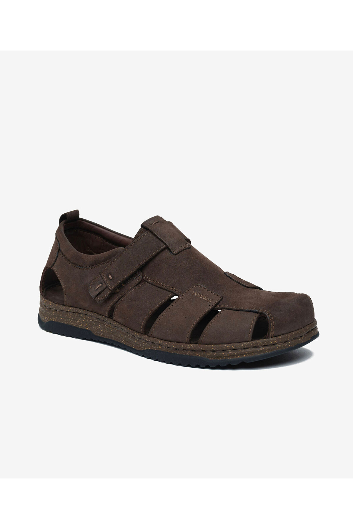 Greyder Erkek Kahverengi Nubuk Hakiki Deri Sandalet 6Y1CS64806 görsel 2
