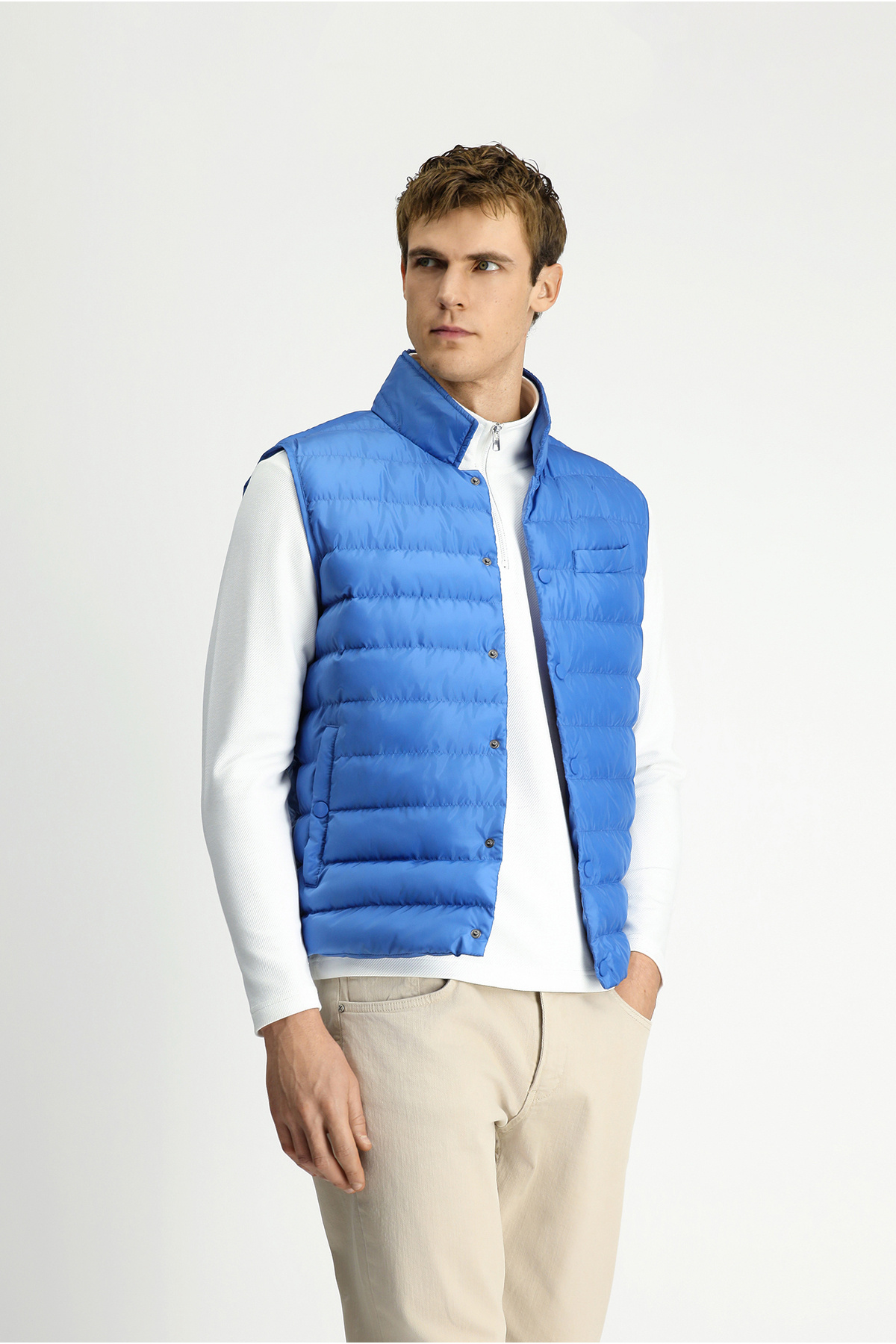 Kiğılı Regular Fit Düz Bonded Yelek görsel 4
