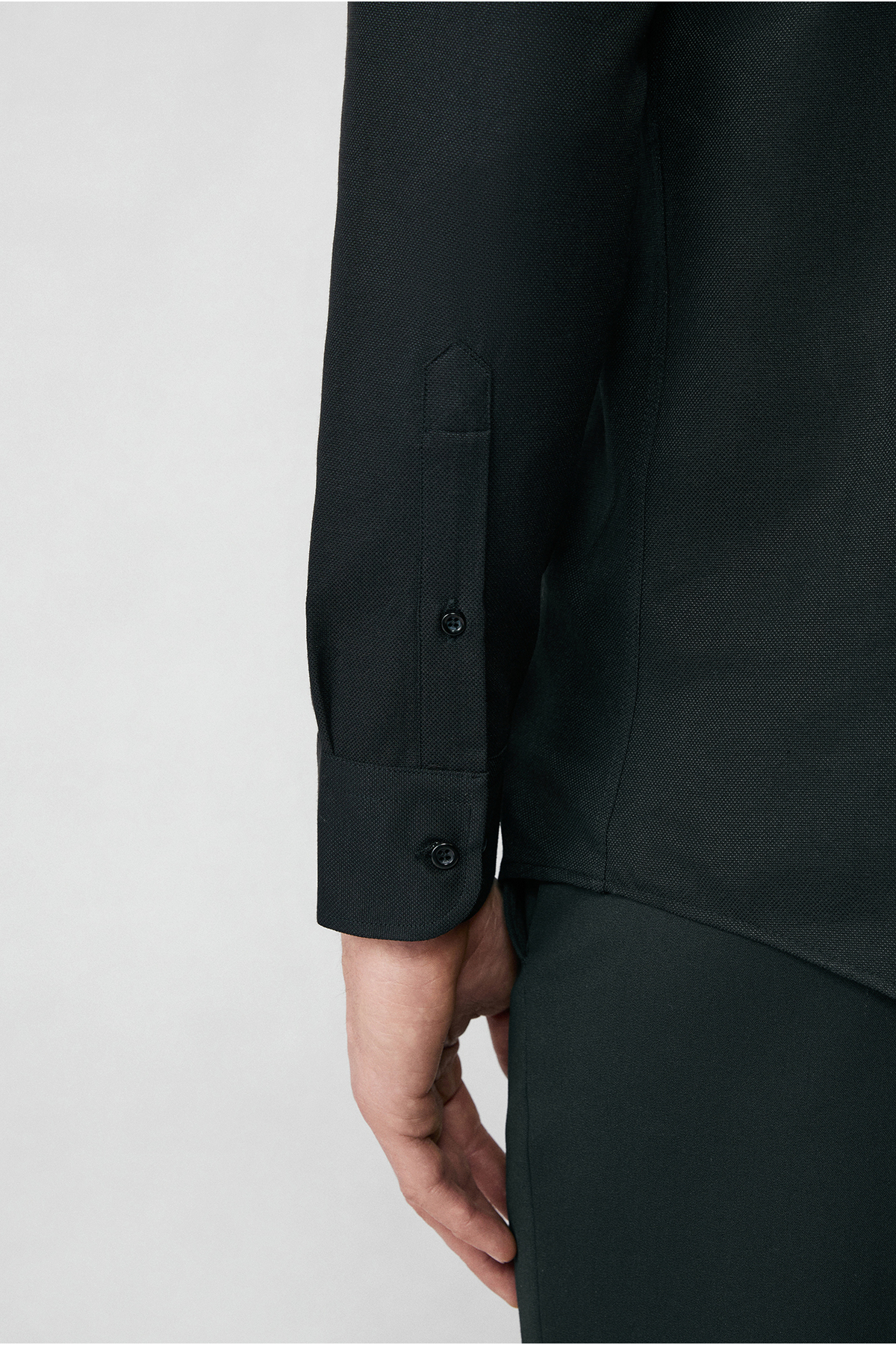 Kiğılı Uzun Kol Slim Fit Klasik Yaka Pamuklu Kolay Ütülenebilir Oxford 4 Mevsim Gömlek görsel 6