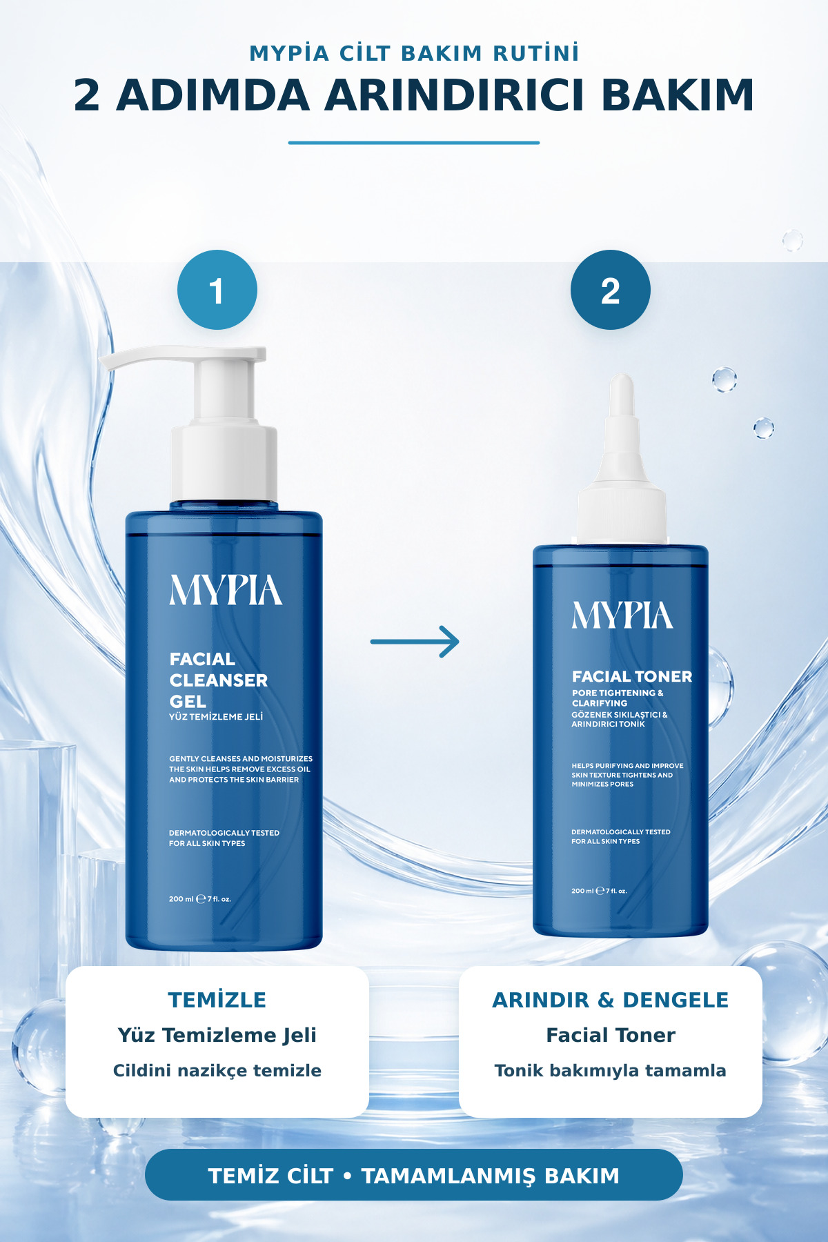 Canlandırıcı ve Gözenek Sıkılaştırıcı Tüm Ciltler Için Glikolik Asit Niacinamide Etkili Tonik 200 Ml — 8684149132208 — تصویر 7 از 7
