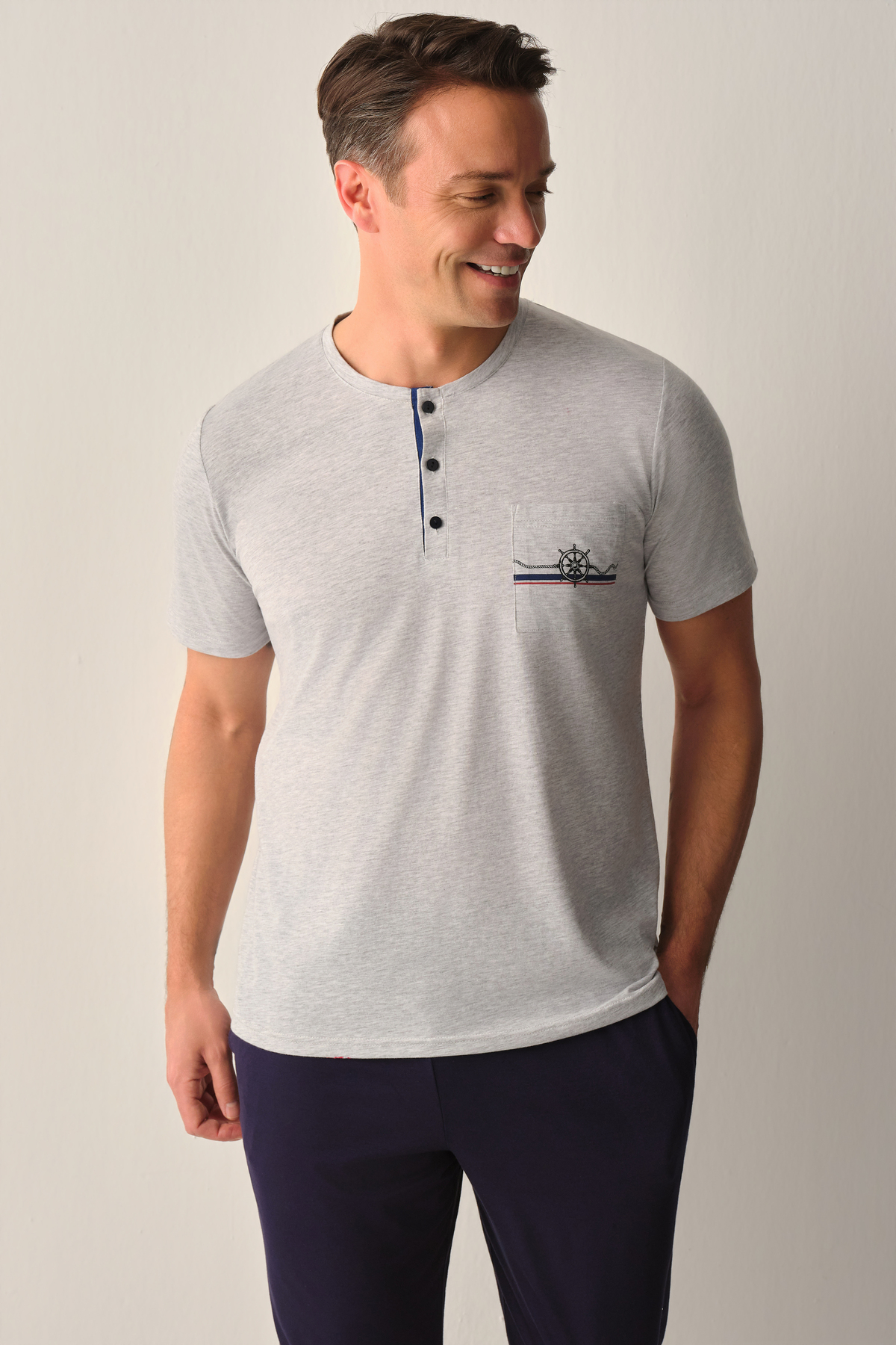 SUWEN Anchor Erkek Pijama Takımı görsel 2