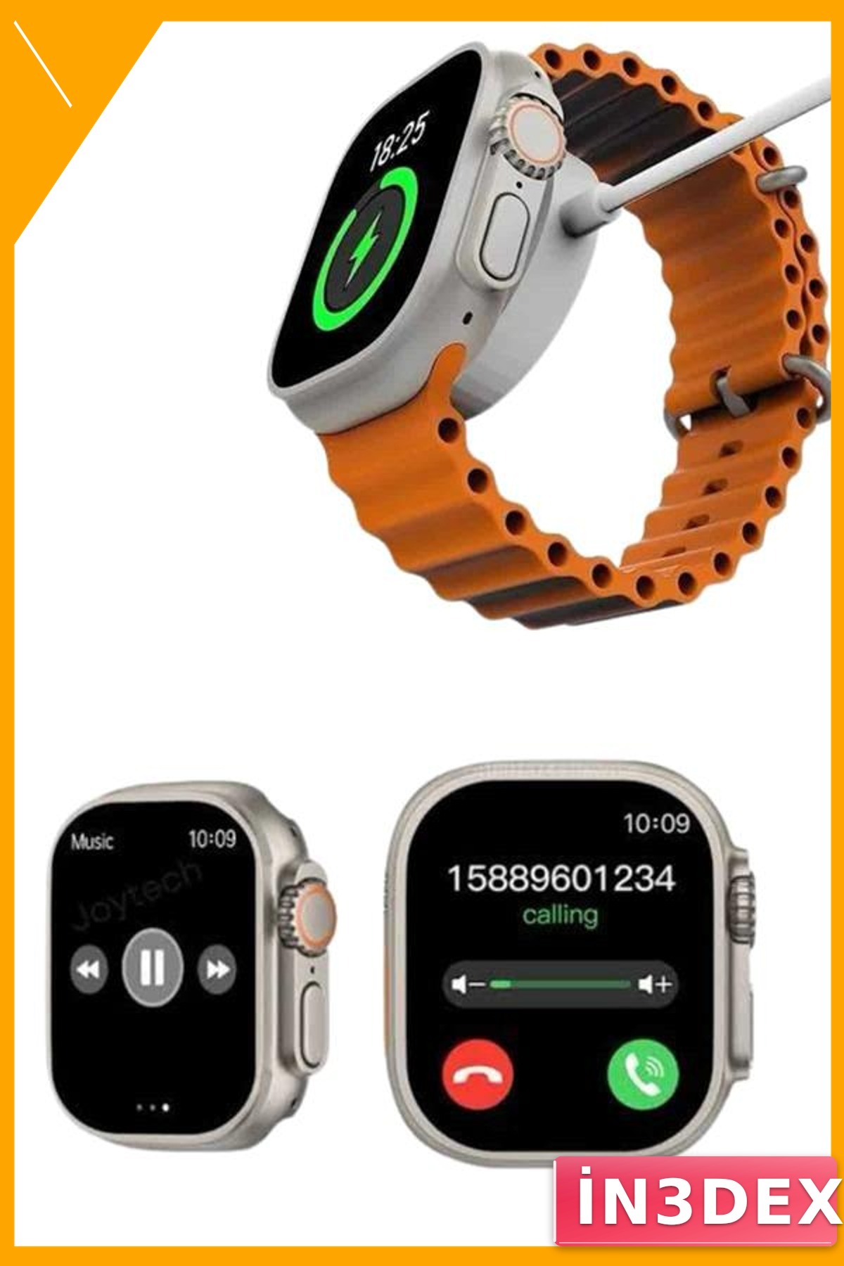 Akıllı Saat Nabız Ölçer Sesli Asistan Android iOS Uyumlu Spor Takibi