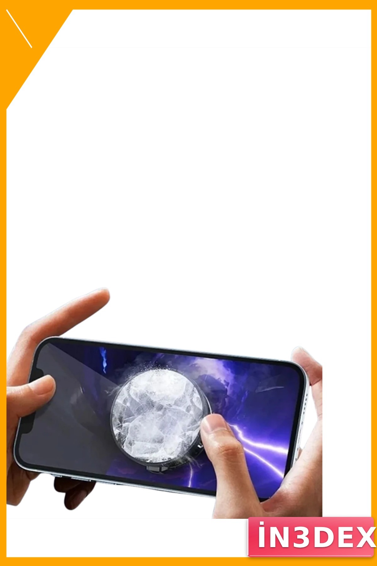 Dijital Ekranlı Telefon Soğutucu RGB Işıklı 7 Kanatlı Fan