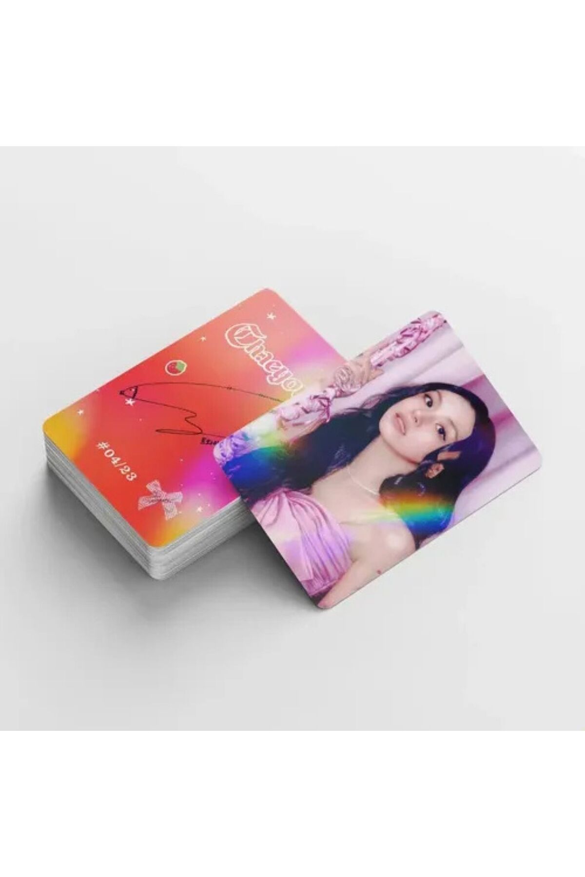 Kpop Dünyasi TWICE '' Chaeyoung '' Çift Yön Baskılı Hologramlı