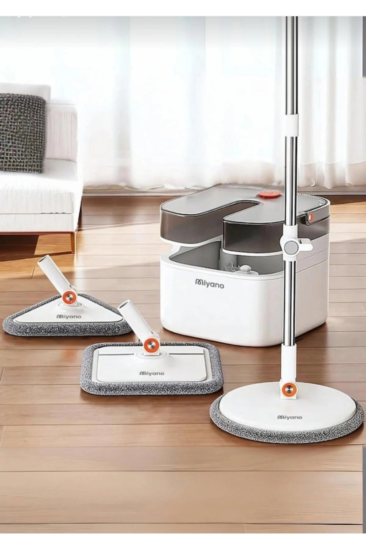 Miyano M90 Plus 3 Başlıklı Su Hazneli Mop Temizlik Seti - Fiyatı