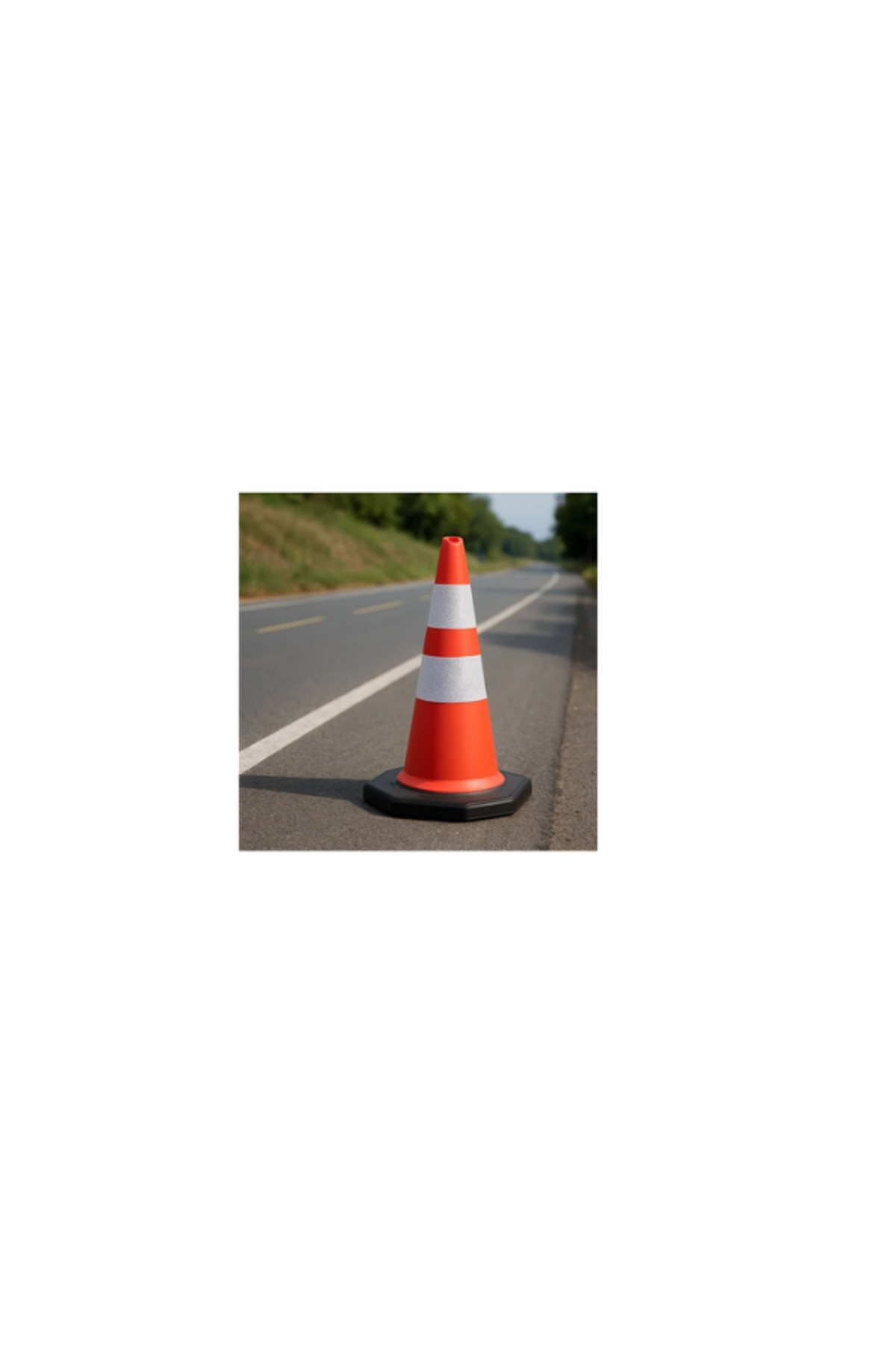 Trafik Konisi | Pvc Ağırlıklı – Çift Reflektifli – 75 cm Pe 2