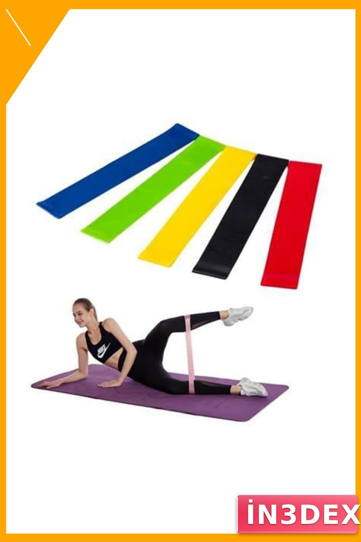 Direnç Bandı Spor Lastiği Yoga Pilates Fitness Egzersiz Çok Amaçlı