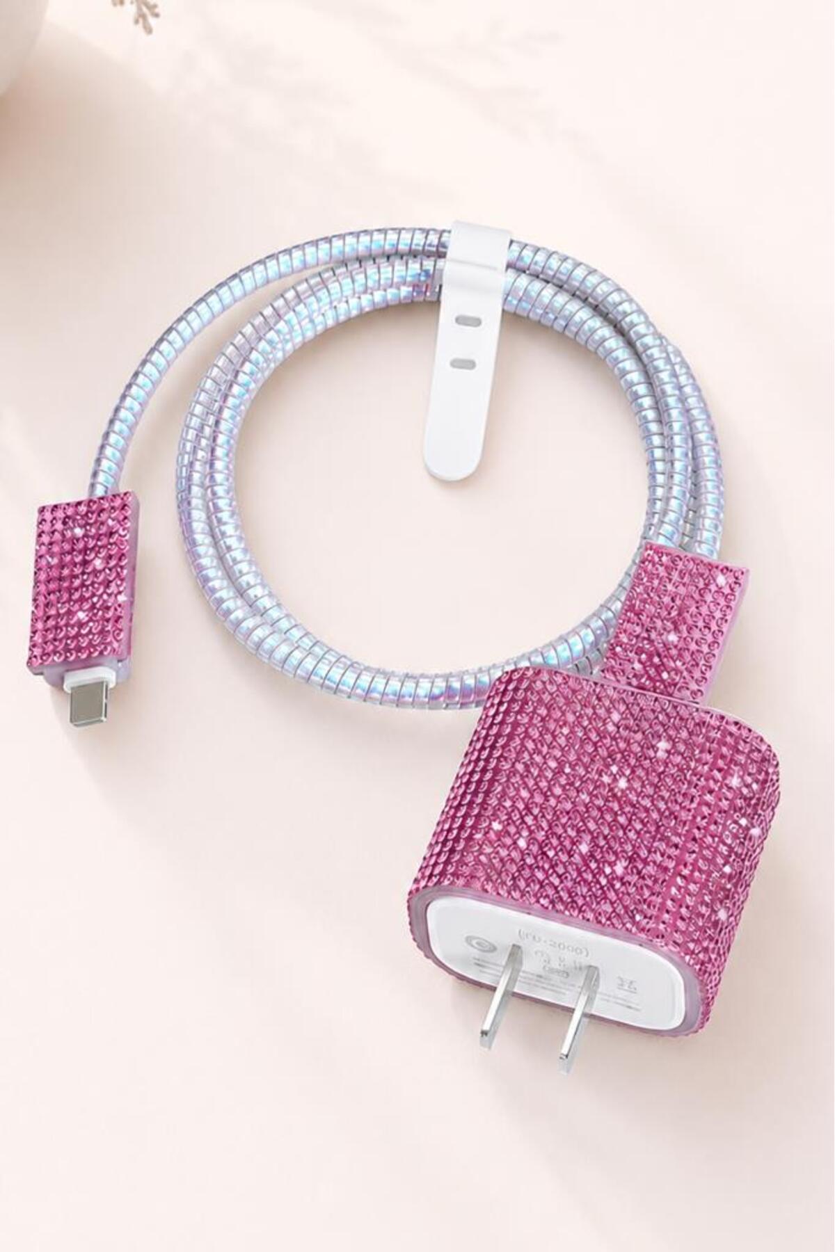 Cable Adapter Protective Charging Case Cable Knitted Apparatus Wrapper for iPhone 18W/20W/25W Compatible 5 Pieces