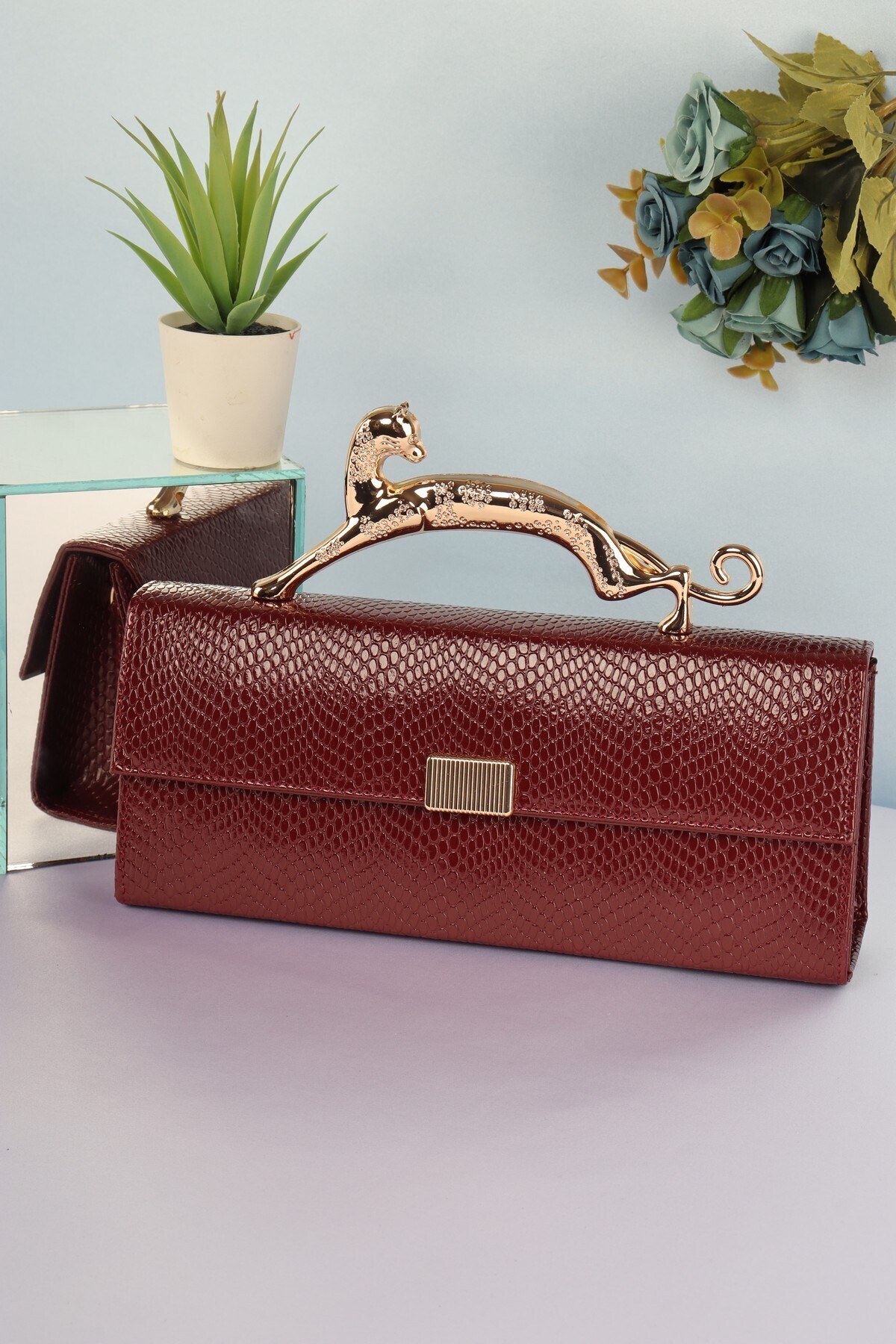weem bag Elysara EB0144 | PİTON ŞIK PUMAS METAL SAPLI PORTFÖY ÇANTA