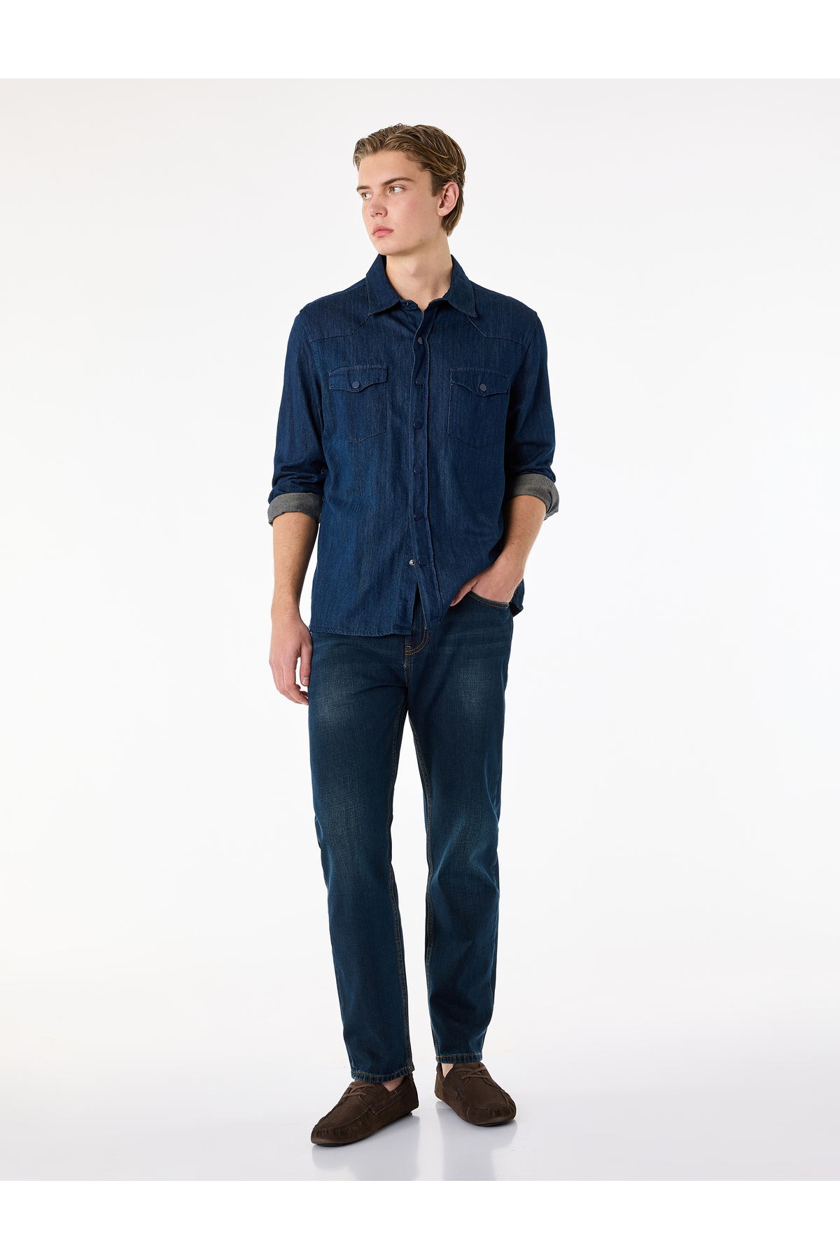 Regular Fit Normal Bel Cepli Pamuklu Tapered Jean Pantolon - Joe Jean
