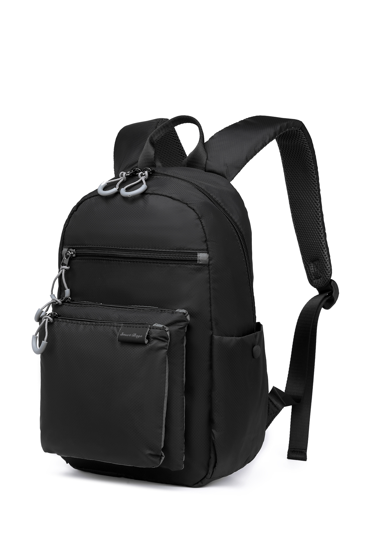 SMART BAGS Siyah Günlük Orta Boy Hafif Kumaş Kadın Sırt Çantası görsel 3