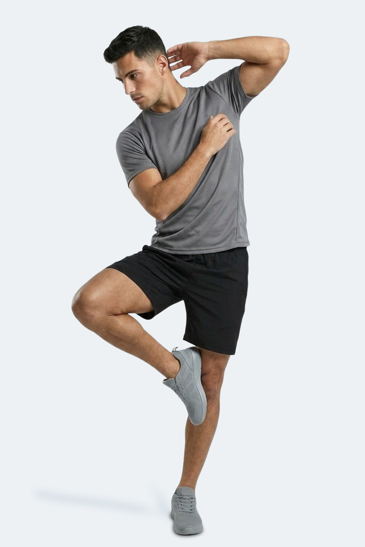 Slazenger HAUNTED I Erkek Koyu Gri Tişört görsel 8