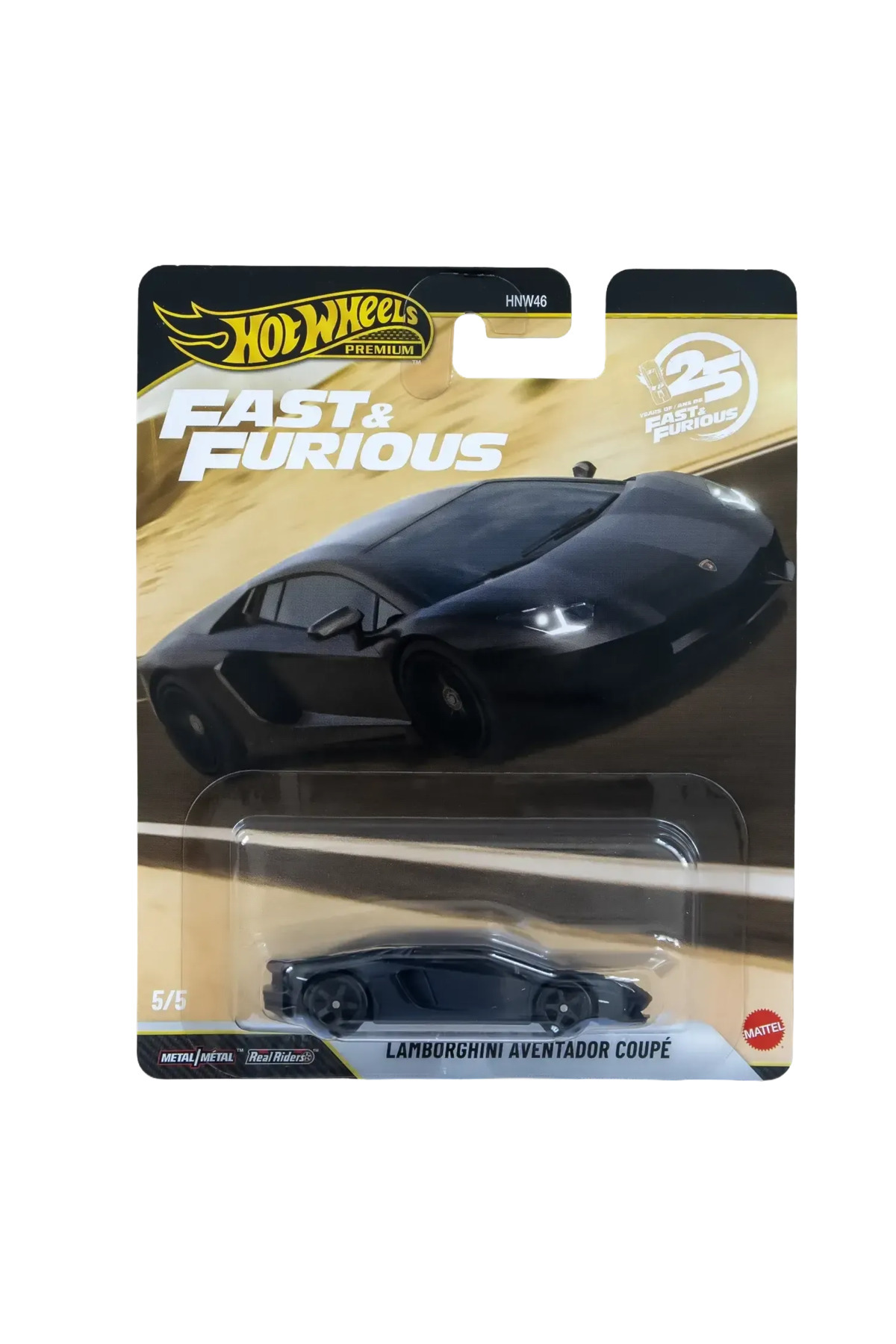 HOT WHEELS Premium Fast Furious 25. Yıl Lamborghini Aventador