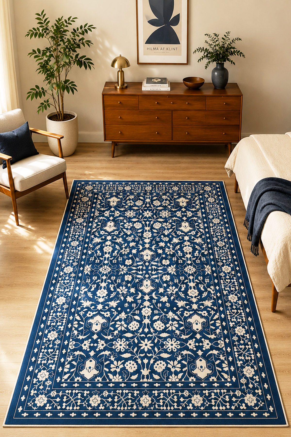 Cocoon Machine Washable Anti-Slip Base Stainproof Digital Living Room Rug Kitchen Carpet and Runner