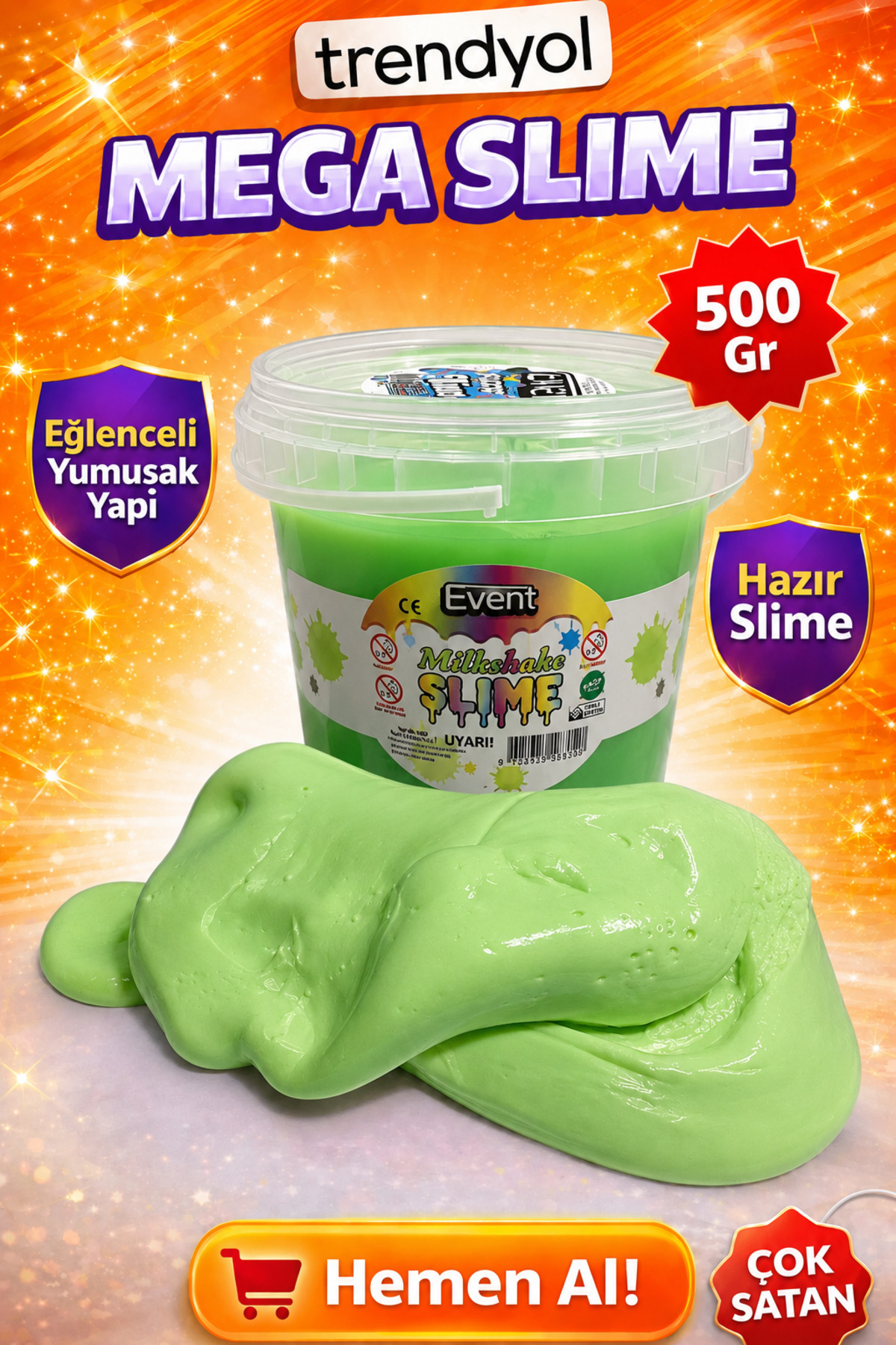 EVENT Mega Slime Hazır Slime 500 Gr – Yumuşak Kıvamlı, Eğlenceli