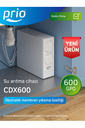 Prio CDX600 Praktic Tanksız Direkt Akışlı Otomatik Yıkamalı Pompalı Su Arıtma...