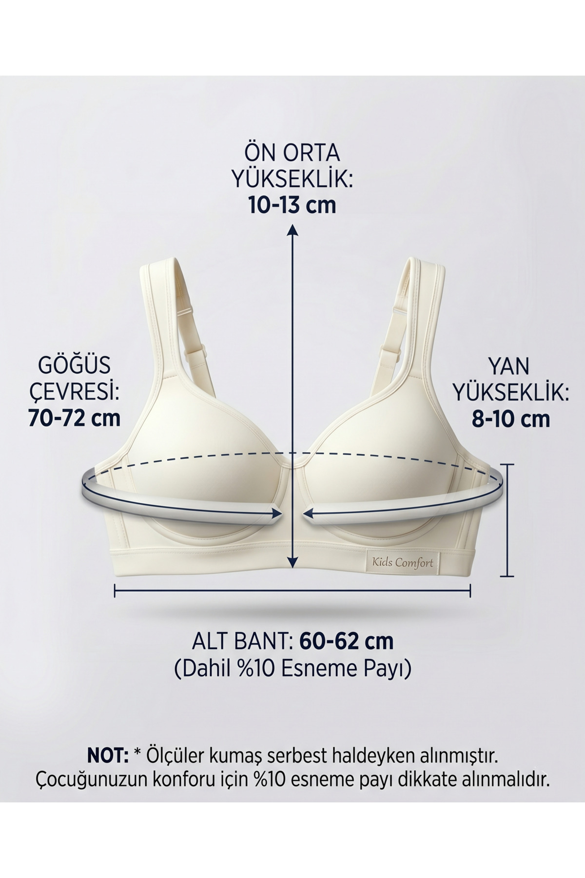 Lavint Homewear 4'lü Ekonomik Pamuklu Kız Çocuk Alıştırma Sütyeni Balensiz Çıkarılabilir Askılı görsel 2