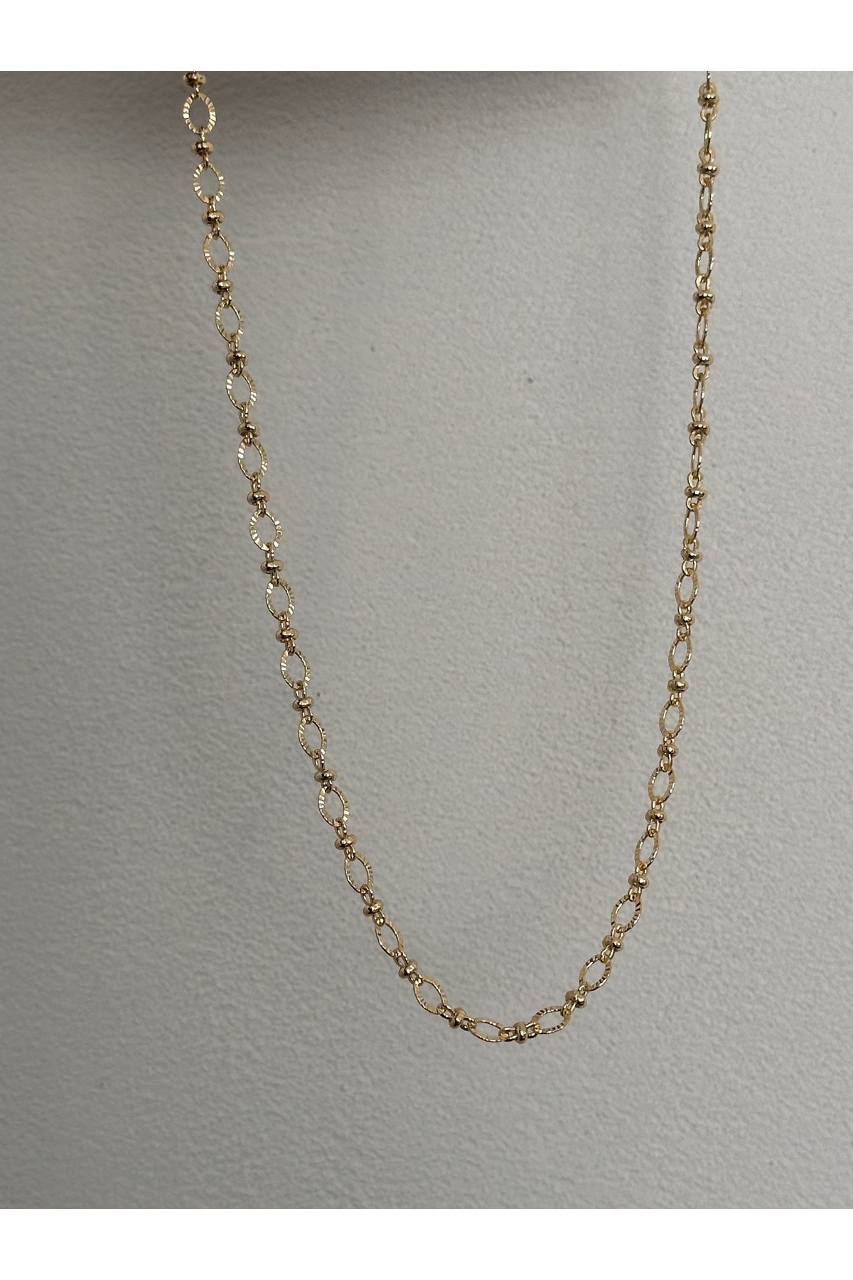 Vip Gold Elegant Design Textured Unkempt Steel Chain Necklace