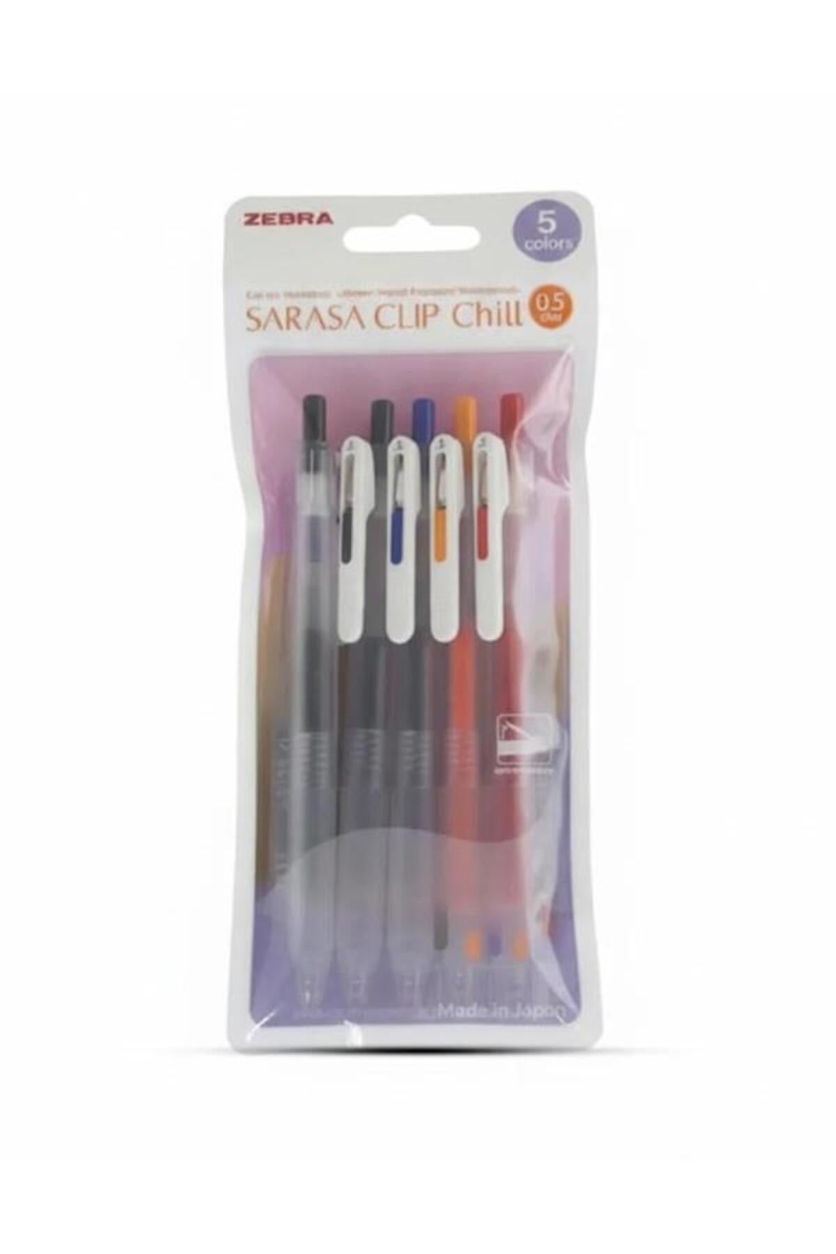 Zebra Sarasa Clip Chill 5 Renk 0.5 mm Jel Mürekkepli Roller Kalem