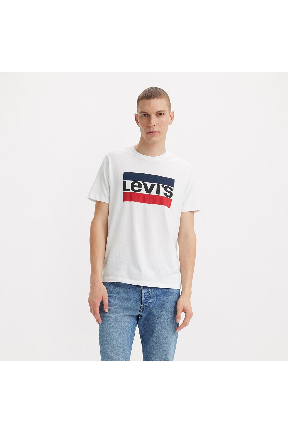 تی‌شرت مردانه طرح لوگو سفید کد 39636-0043 لیوایز تی شرت Levi's