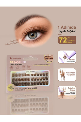Takma Takma Takma Kirpik Kendinden Yapışkanlı Brown Style – Caramel Kiss - RG...